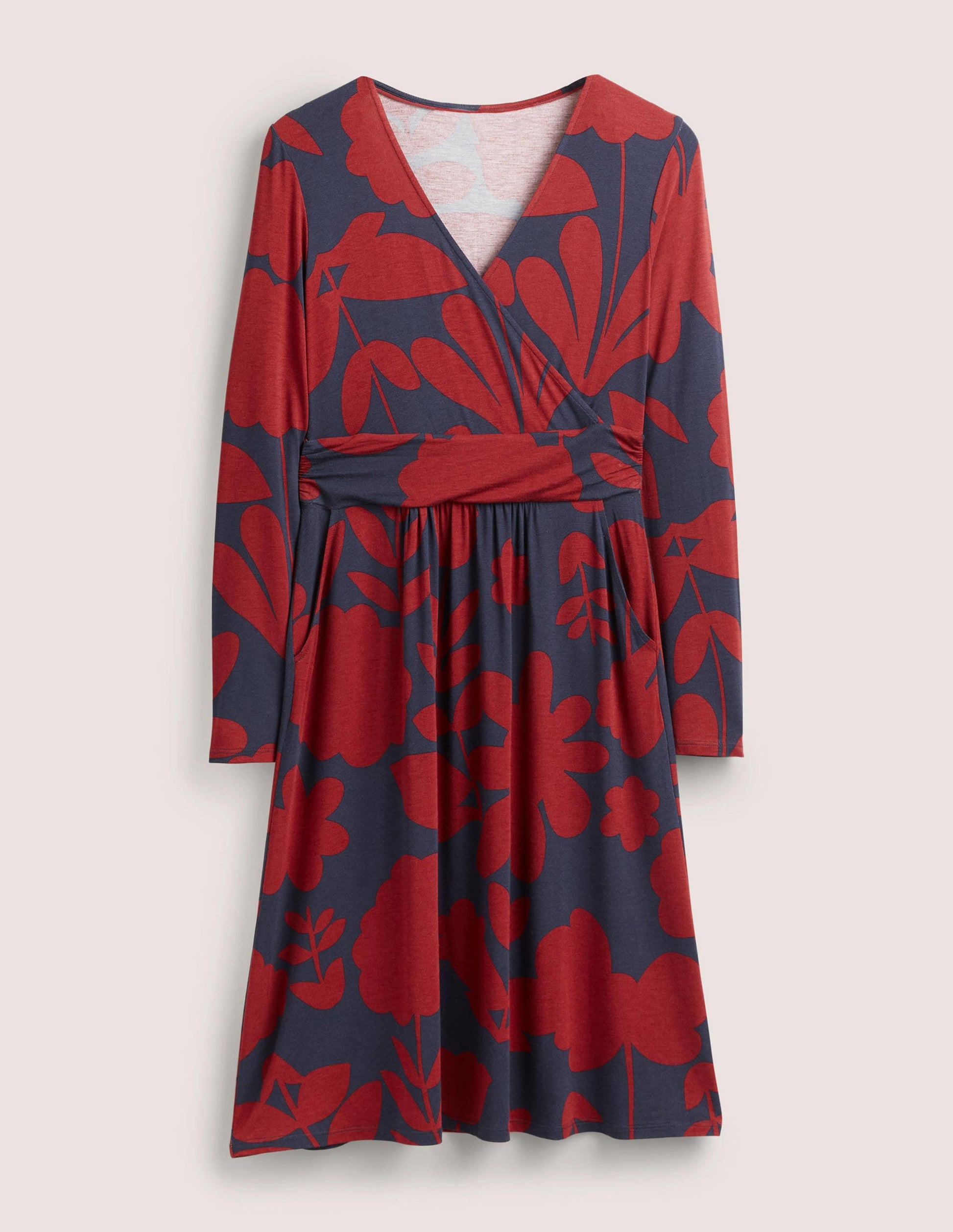 Layla Jersey Dress-Winterberry, Flora Bloom-5