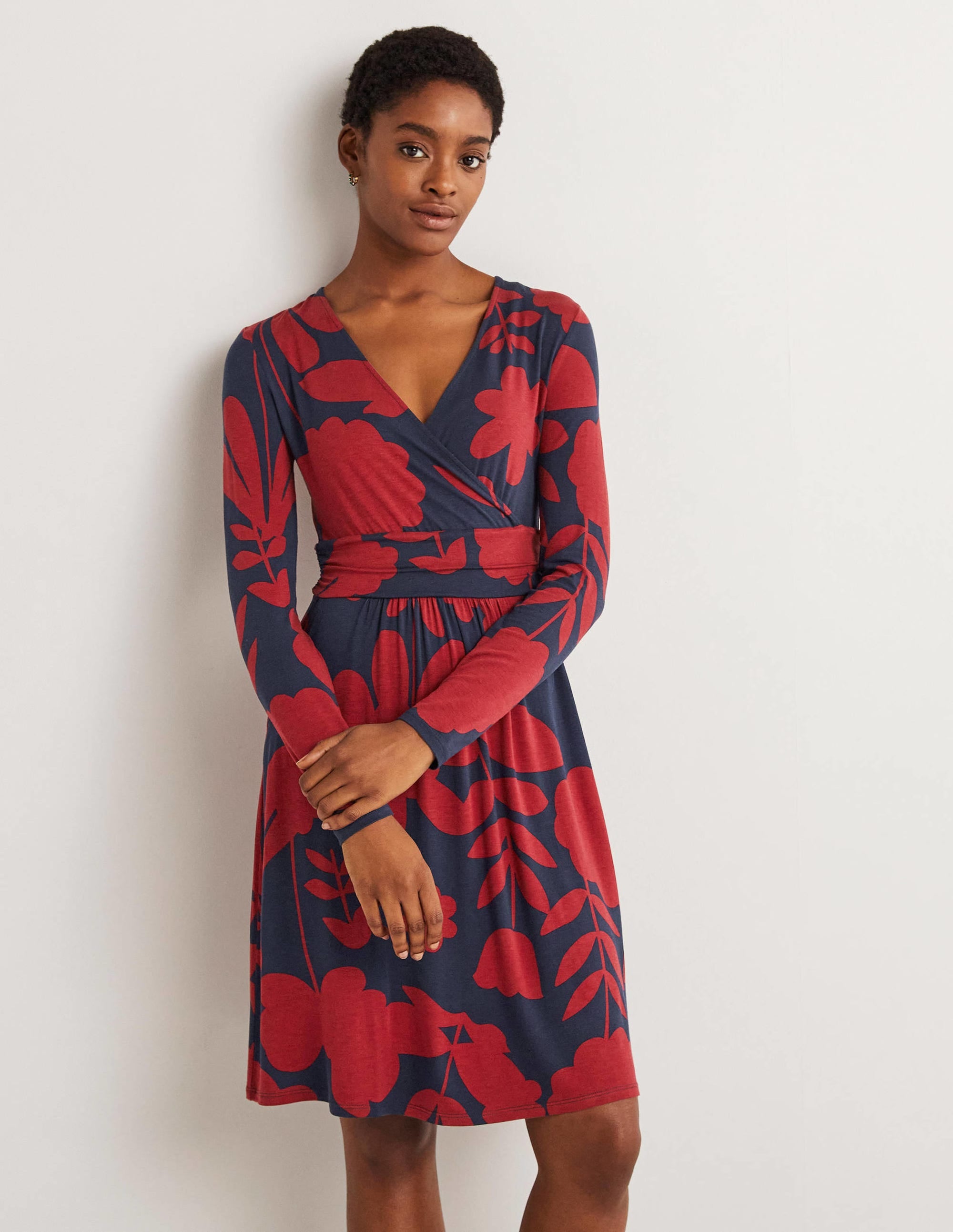 Layla Jersey Dress-Winterberry, Flora Bloom - Image 1
