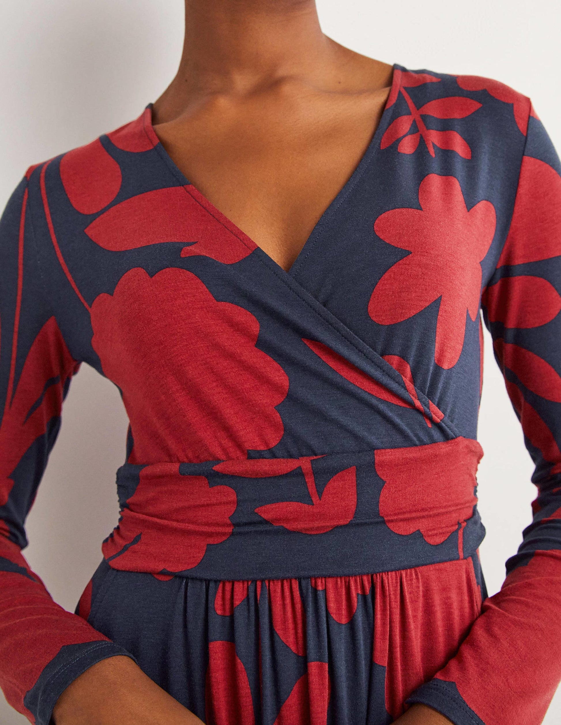 Layla Jersey Dress-Winterberry, Flora Bloom-2