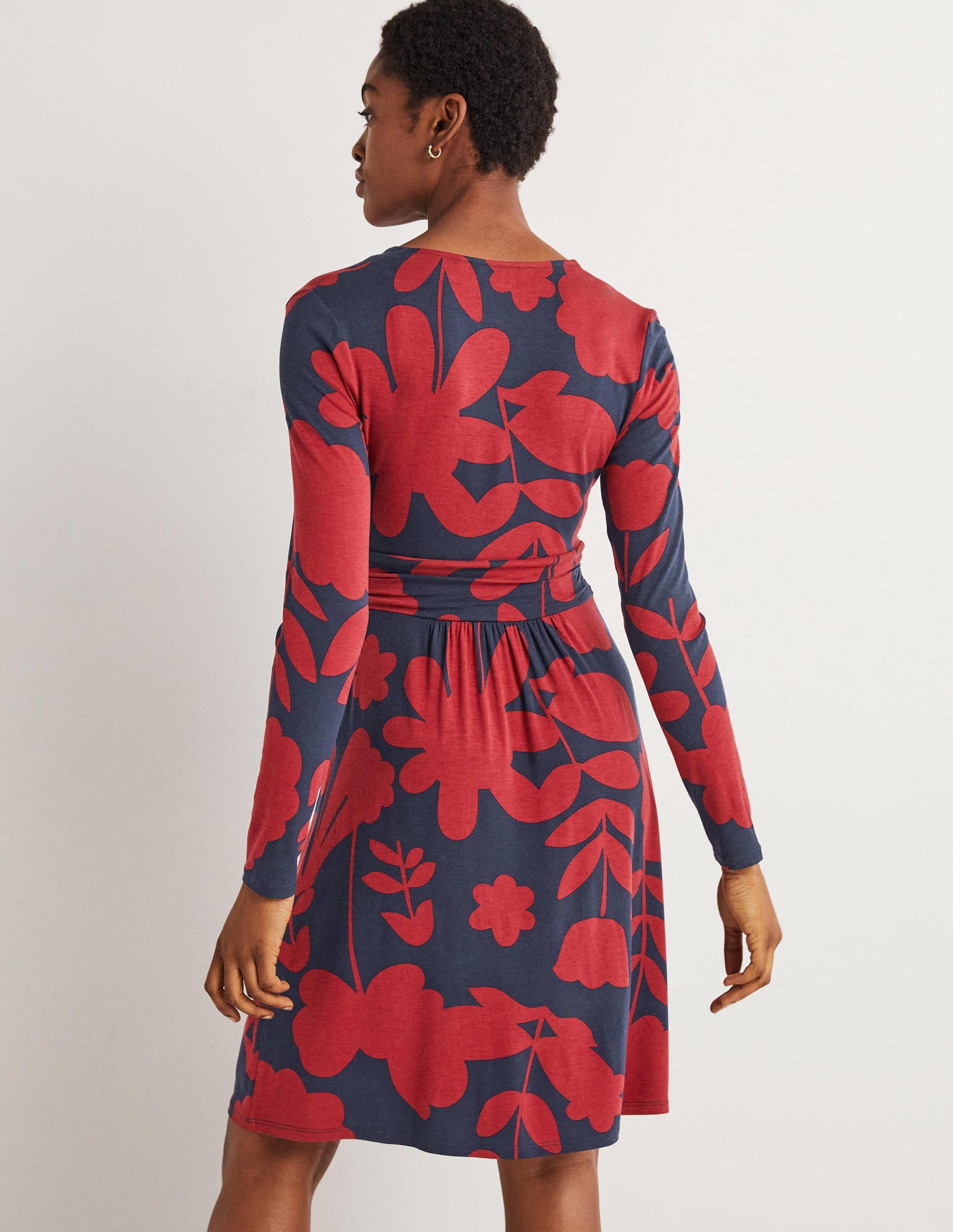Layla Jersey Dress-Winterberry, Flora Bloom-3