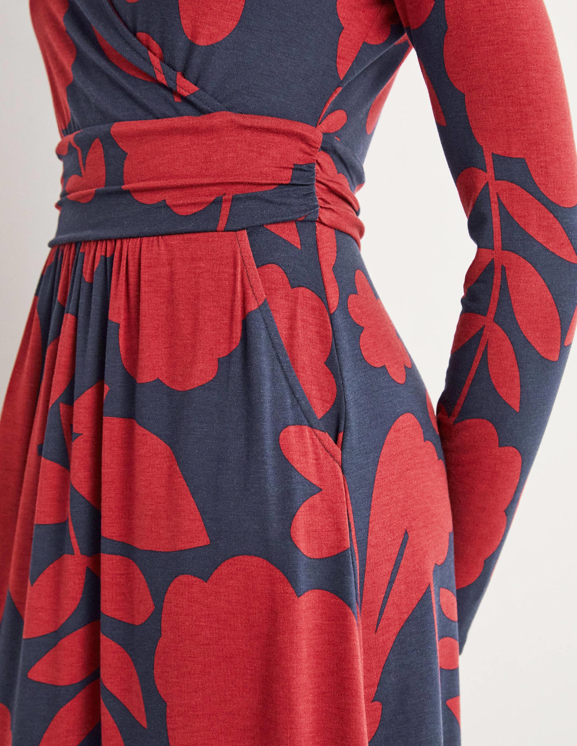 Layla Jersey Dress-Winterberry, Flora Bloom - Image 4