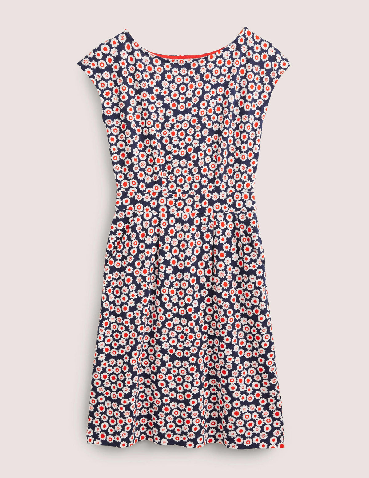 Florrie Jersey Dress-French Navy, Ditsy Swirl-5