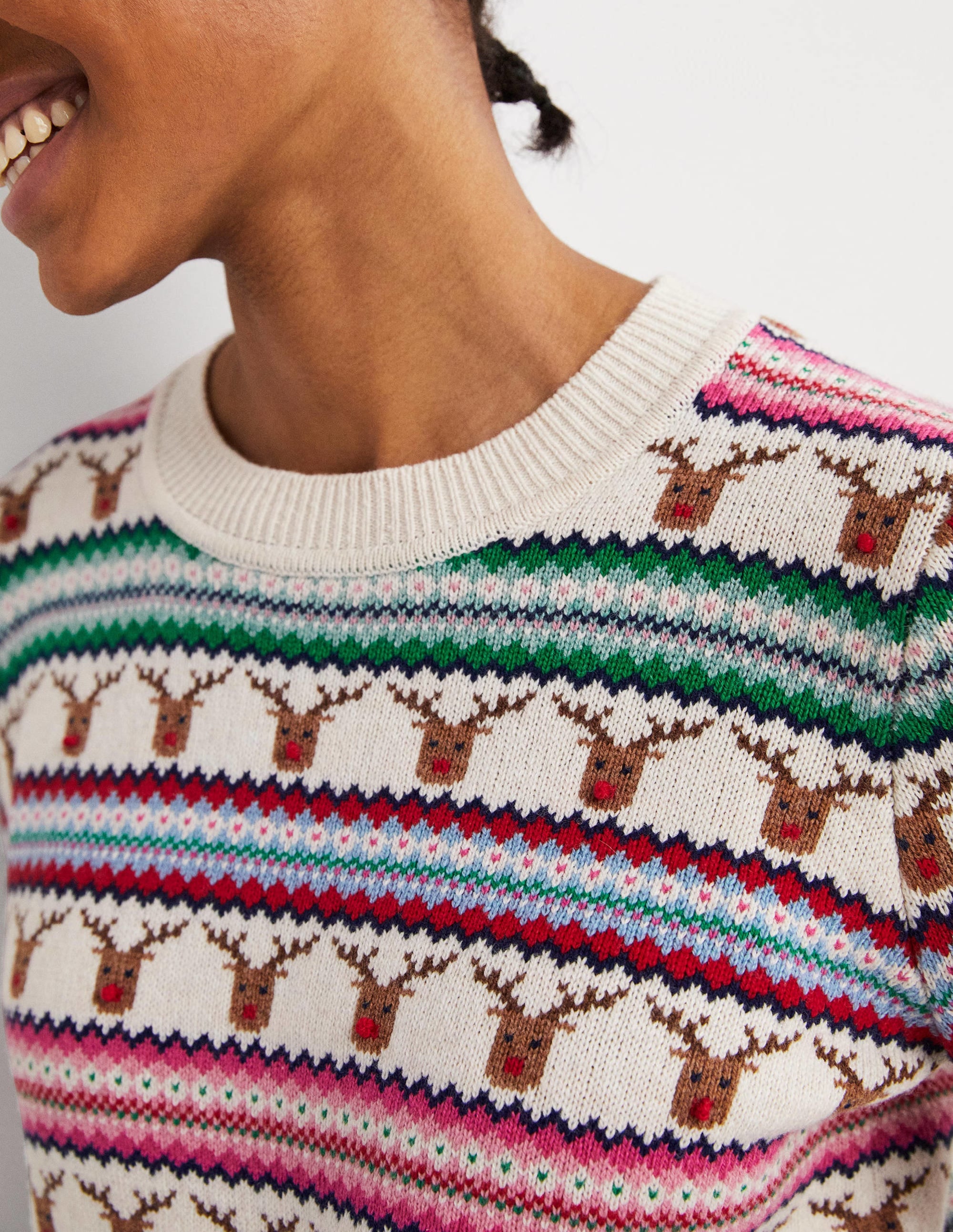 Reindeer Fair Isle Christmas Jumper-Reindeer Fair Isle - Image 2
