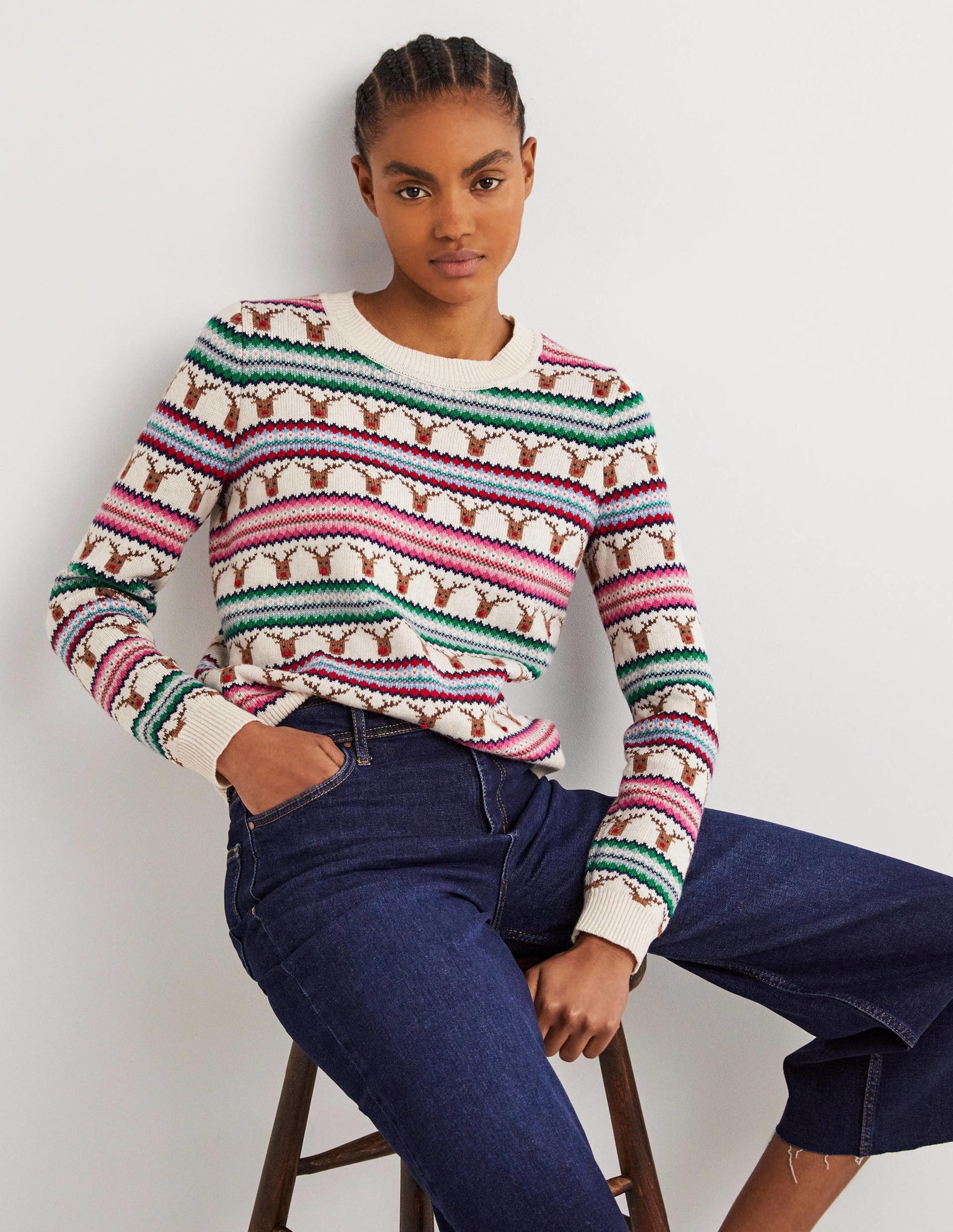 Reindeer Fair Isle Christmas Jumper-Reindeer Fair Isle-4