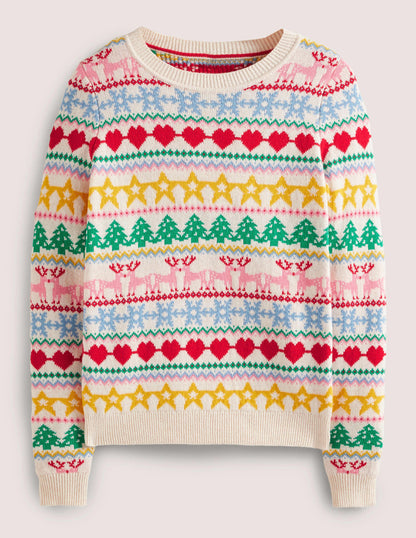 Festive Fair Isle Christmas Jumper-Multi Christmas Fair Isle-8