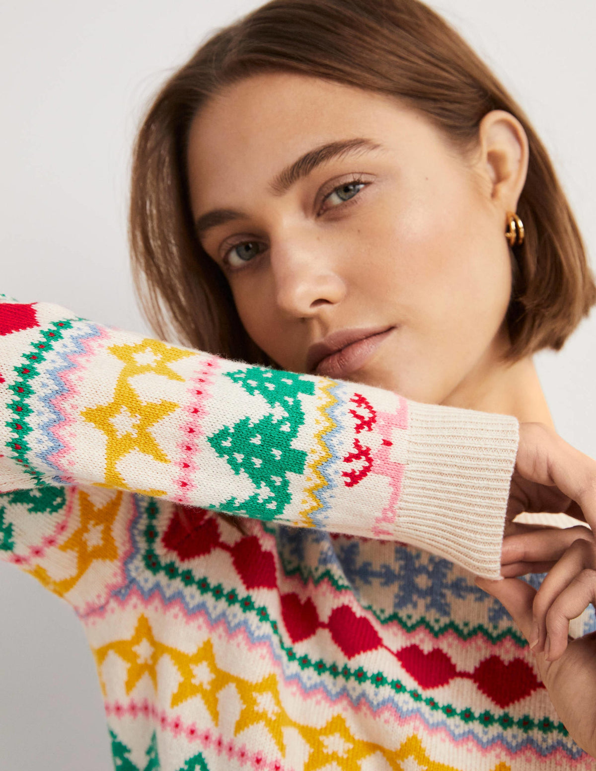 Festive Fair Isle Christmas Jumper-Multi Christmas Fair Isle - Image 2