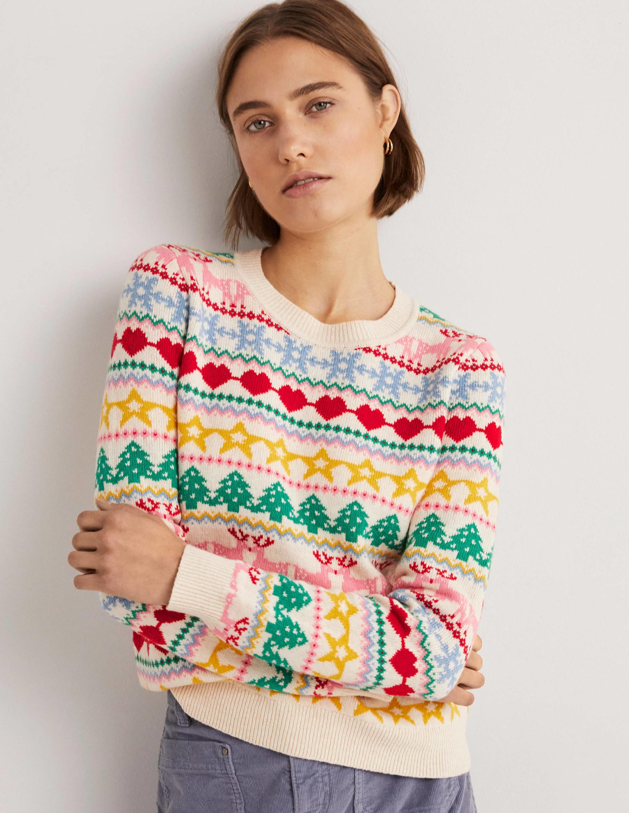 Festive Fair Isle Christmas Jumper-Multi Christmas Fair Isle - Image 4