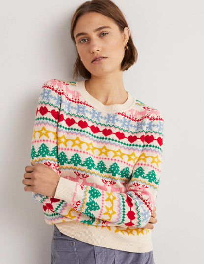 Festive Fair Isle Christmas Jumper-Multi Christmas Fair Isle-4