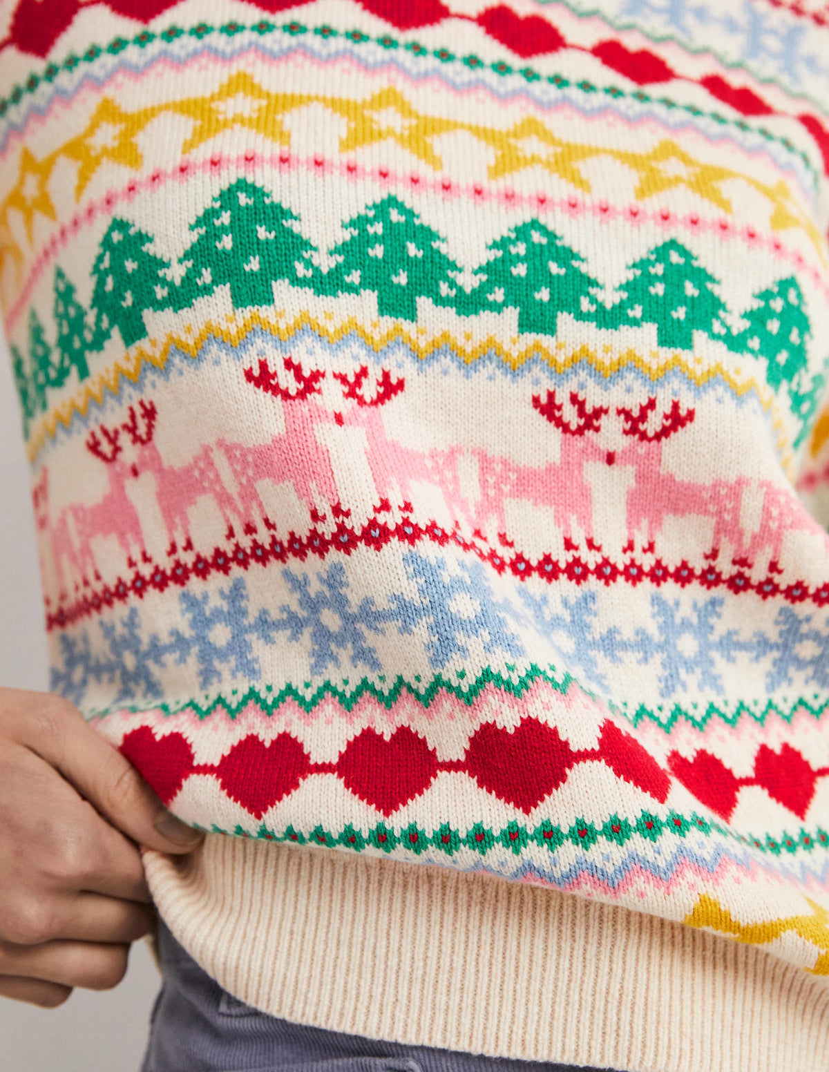 Festive Fair Isle Christmas Jumper-Multi Christmas Fair Isle - Image 5