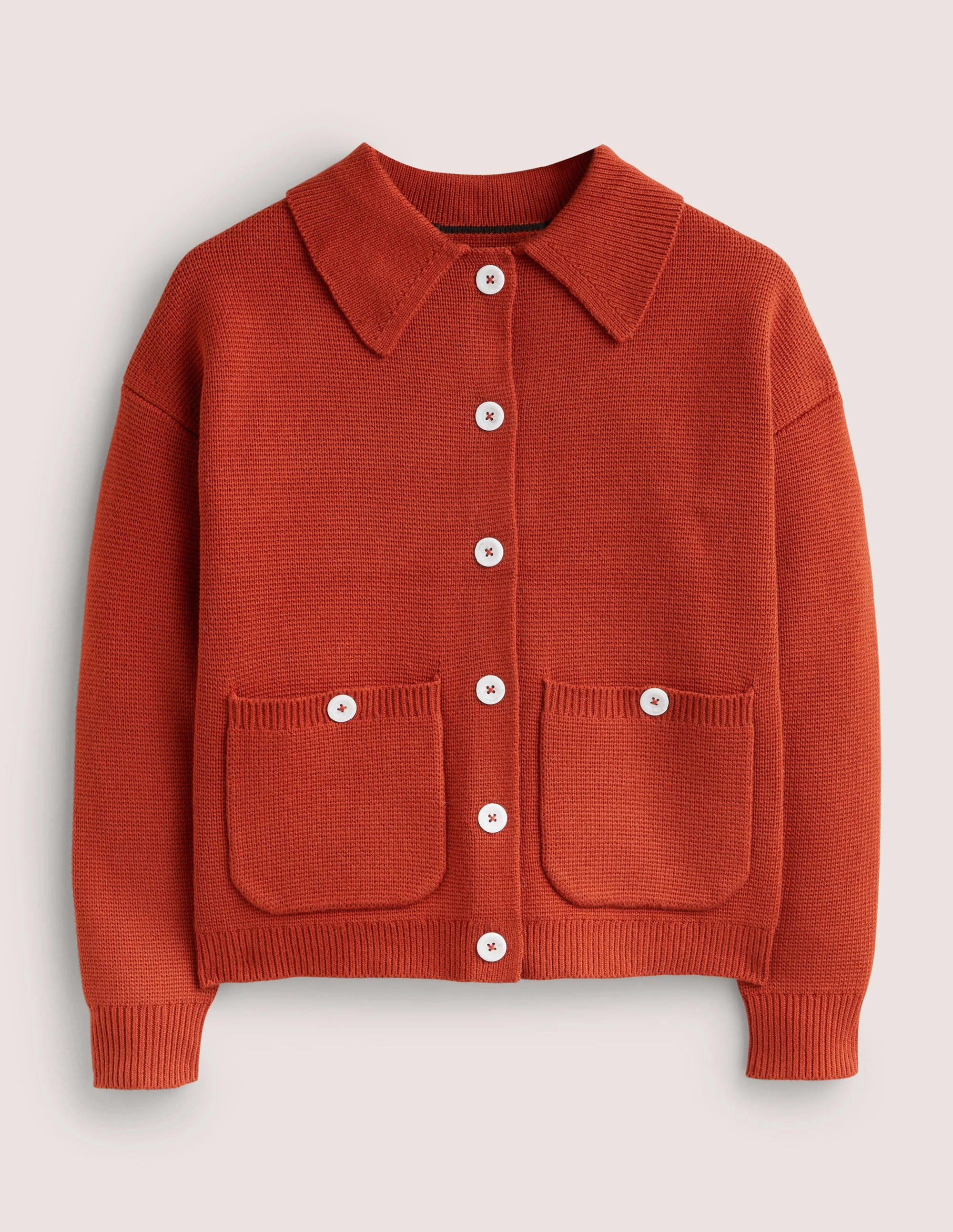 Wool Blend Cardigan-Rust - Image 8