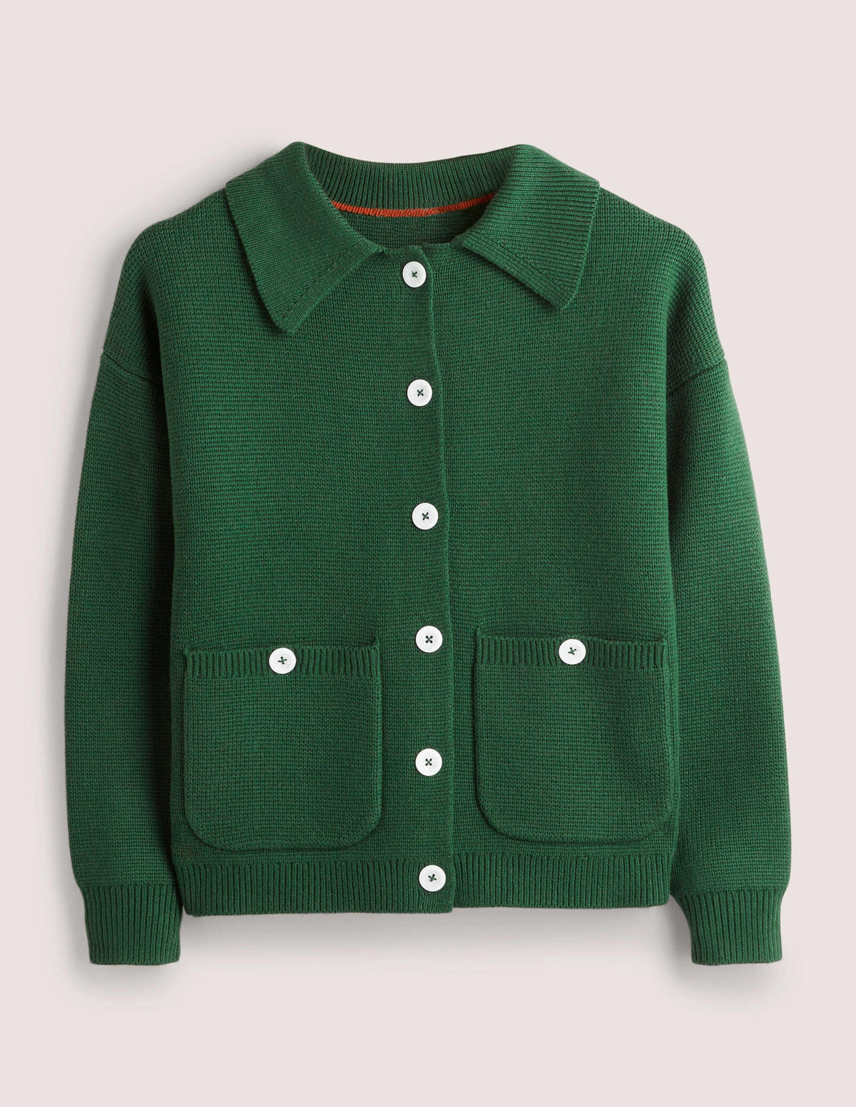 Wool Blend Cardigan-Hunter Green - Image 6