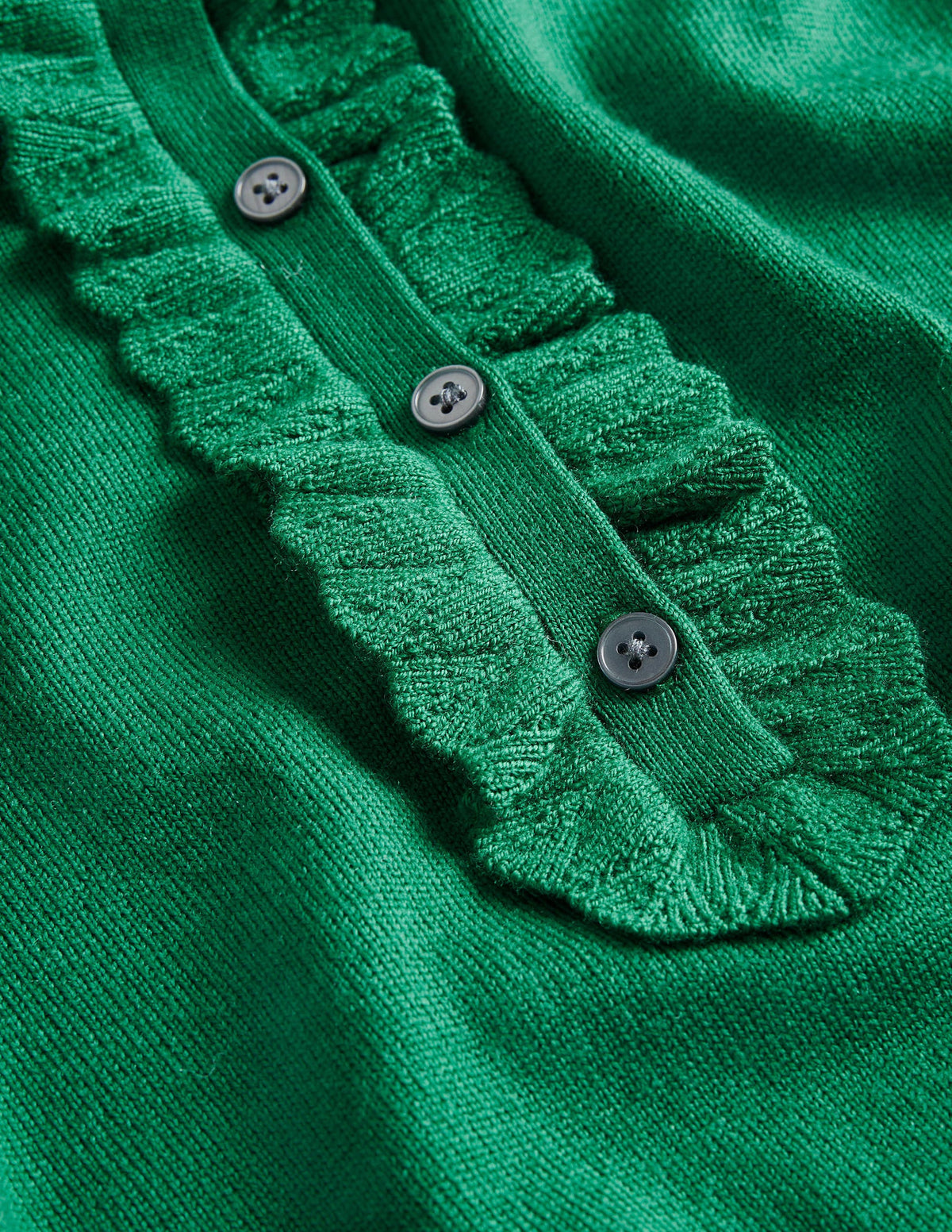 Button Front Merino Jumper-Trekking Green-5