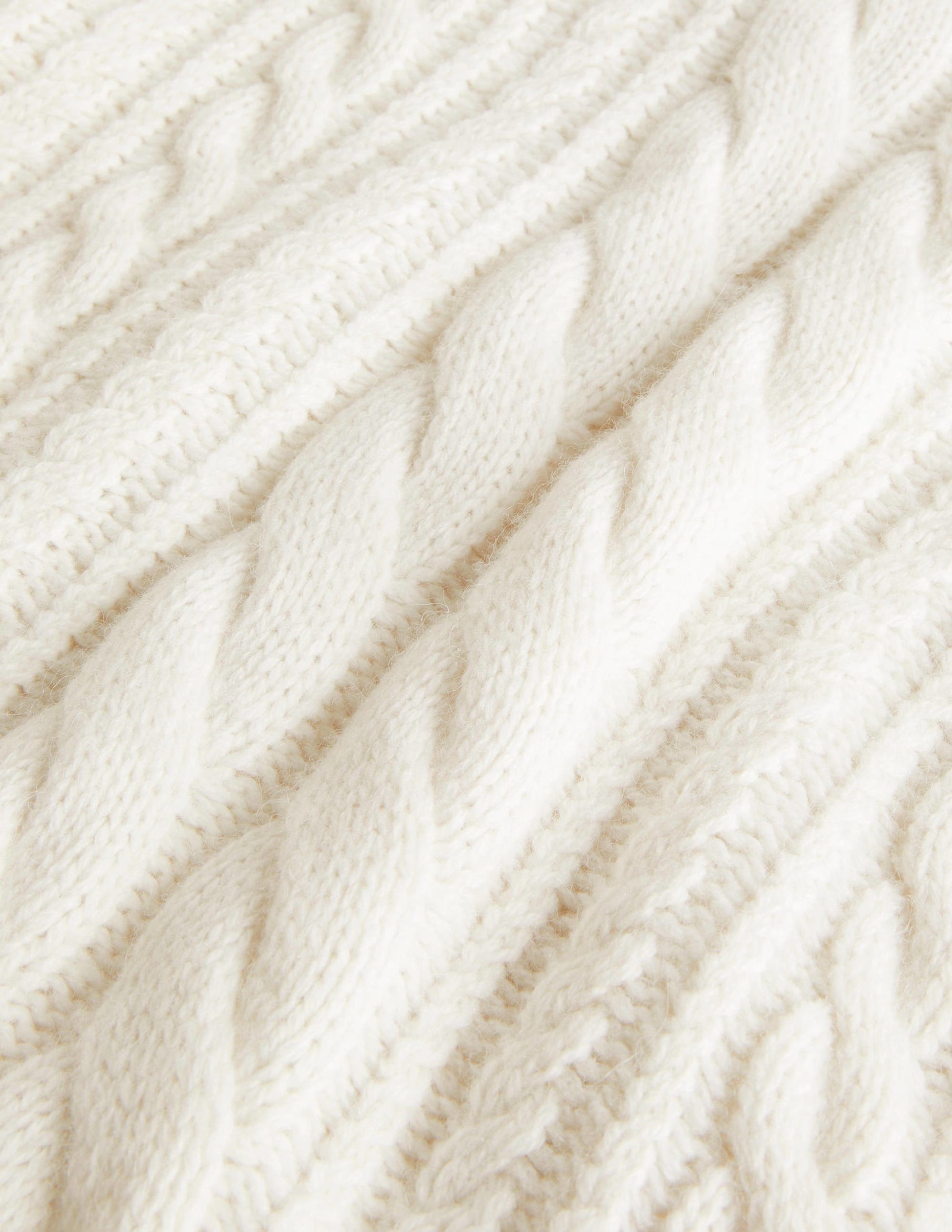 Cable Knit Jumper-Ivory-6