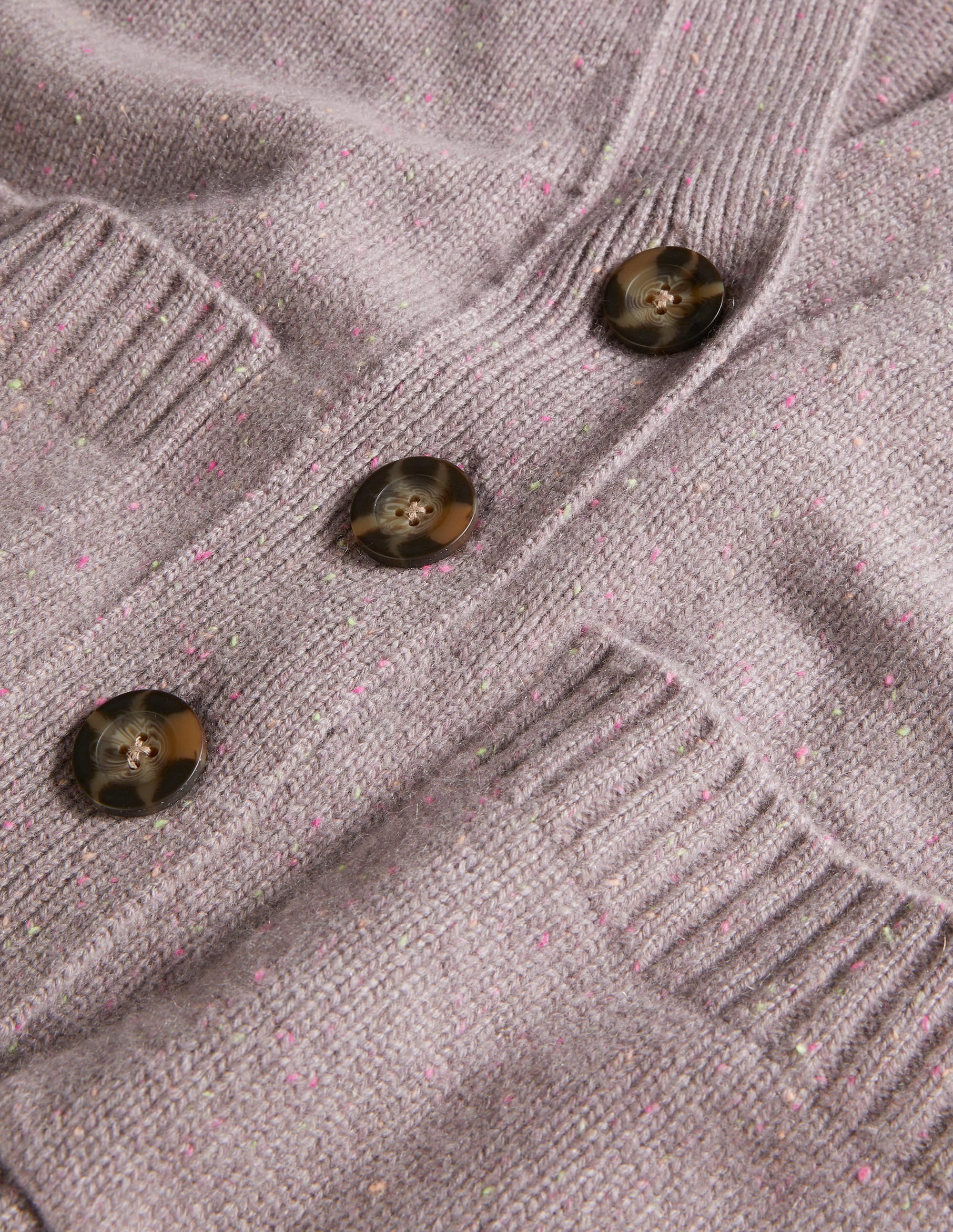 Cashmere Rib Cardigan-Grey, Multi Nep - Image 7