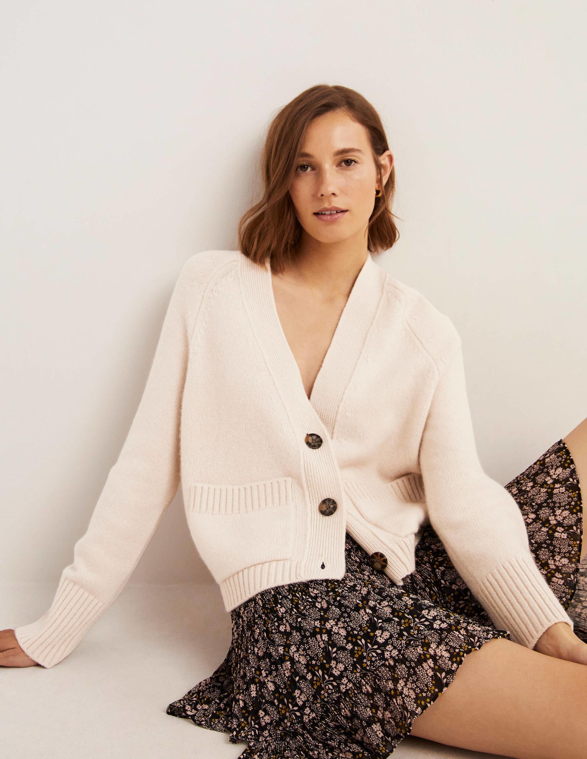 Cashmere Rib Cardigan-Rope - Image 1
