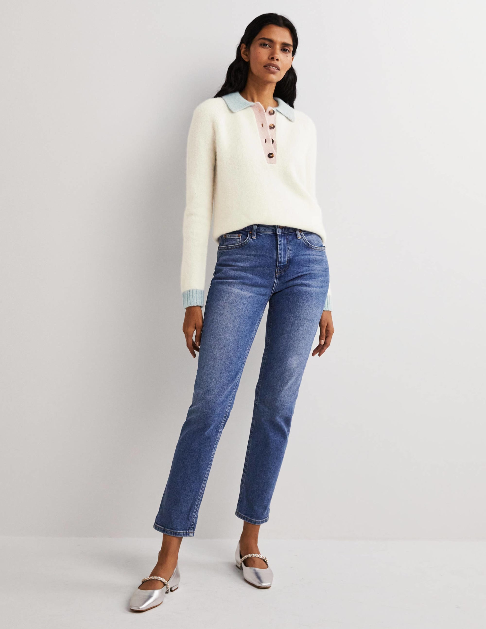 Fluffy Henley Jumper-Ivory, Surf - Image 5