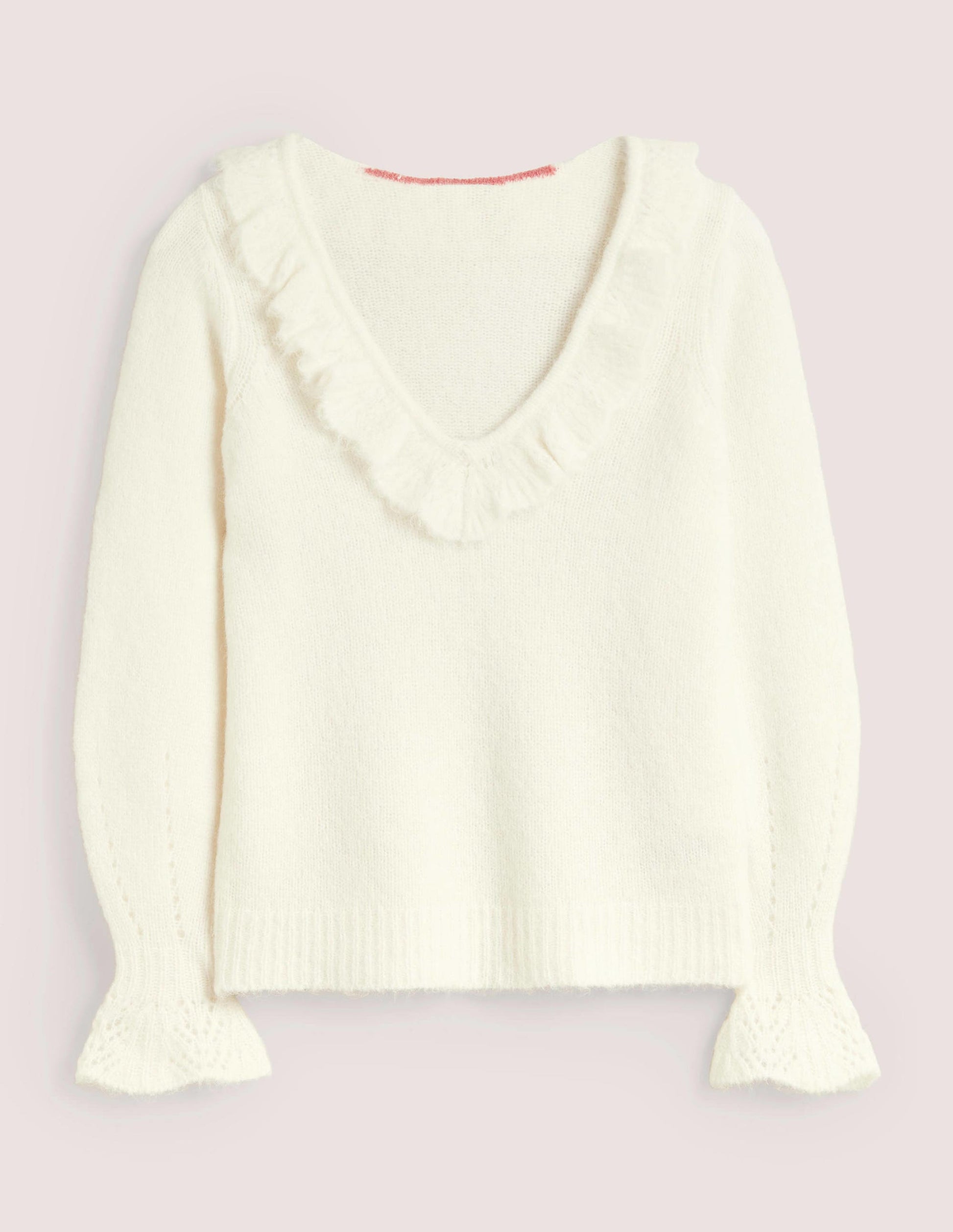 Fluffy Frill Jumper-Ivory-7