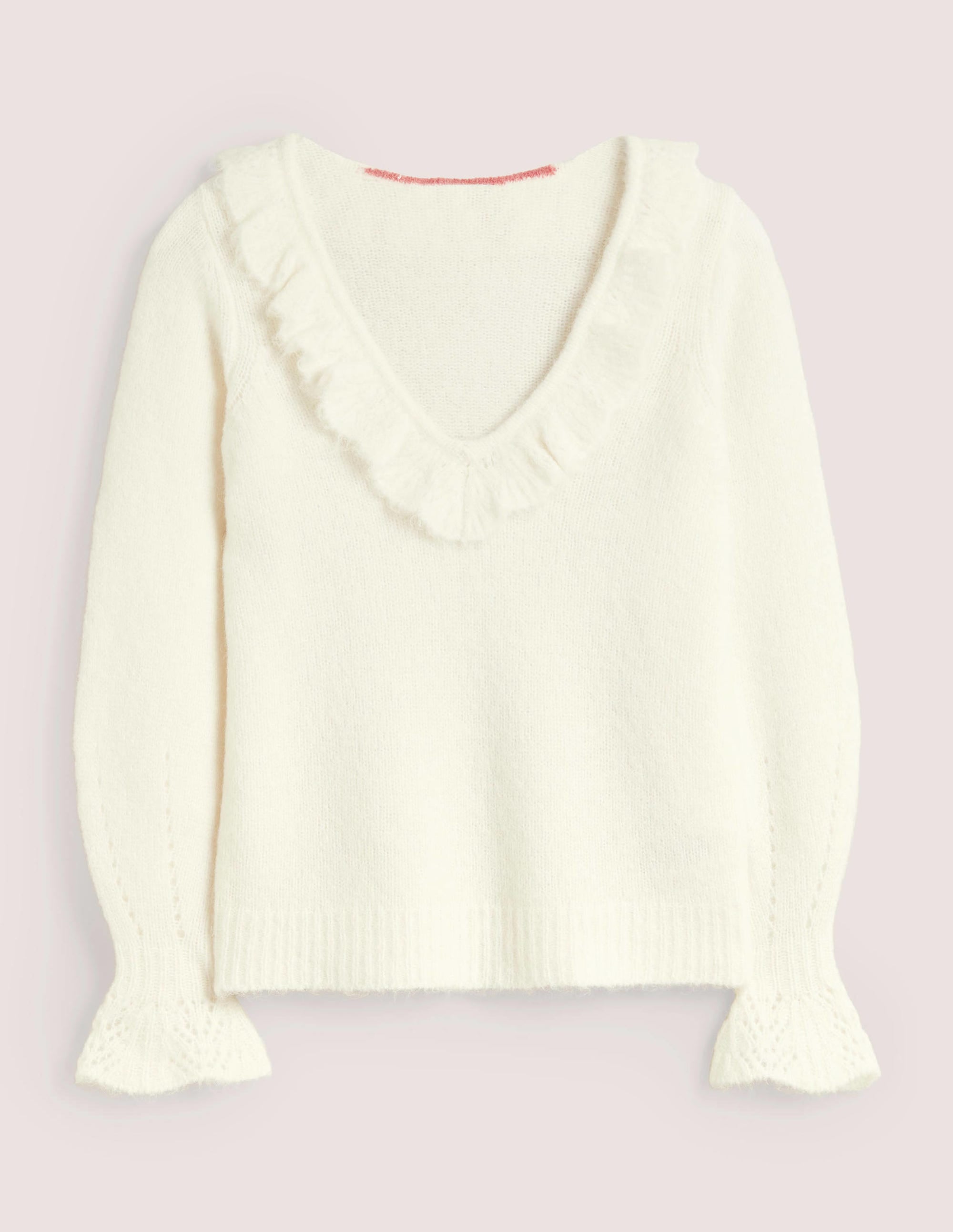 Fluffy Frill Jumper-Ivory - Image 7