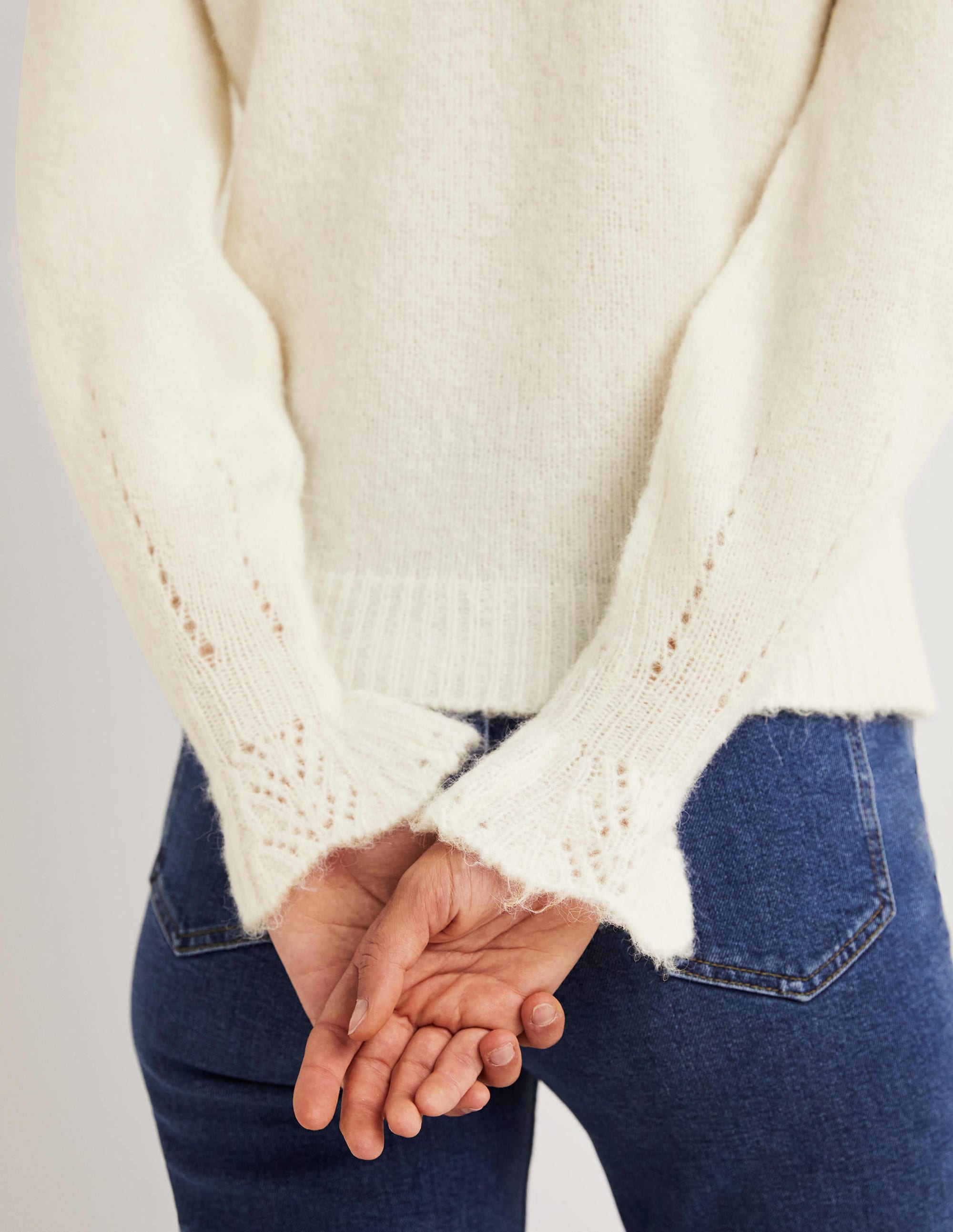 Fluffy Frill Jumper-Ivory - Image 3