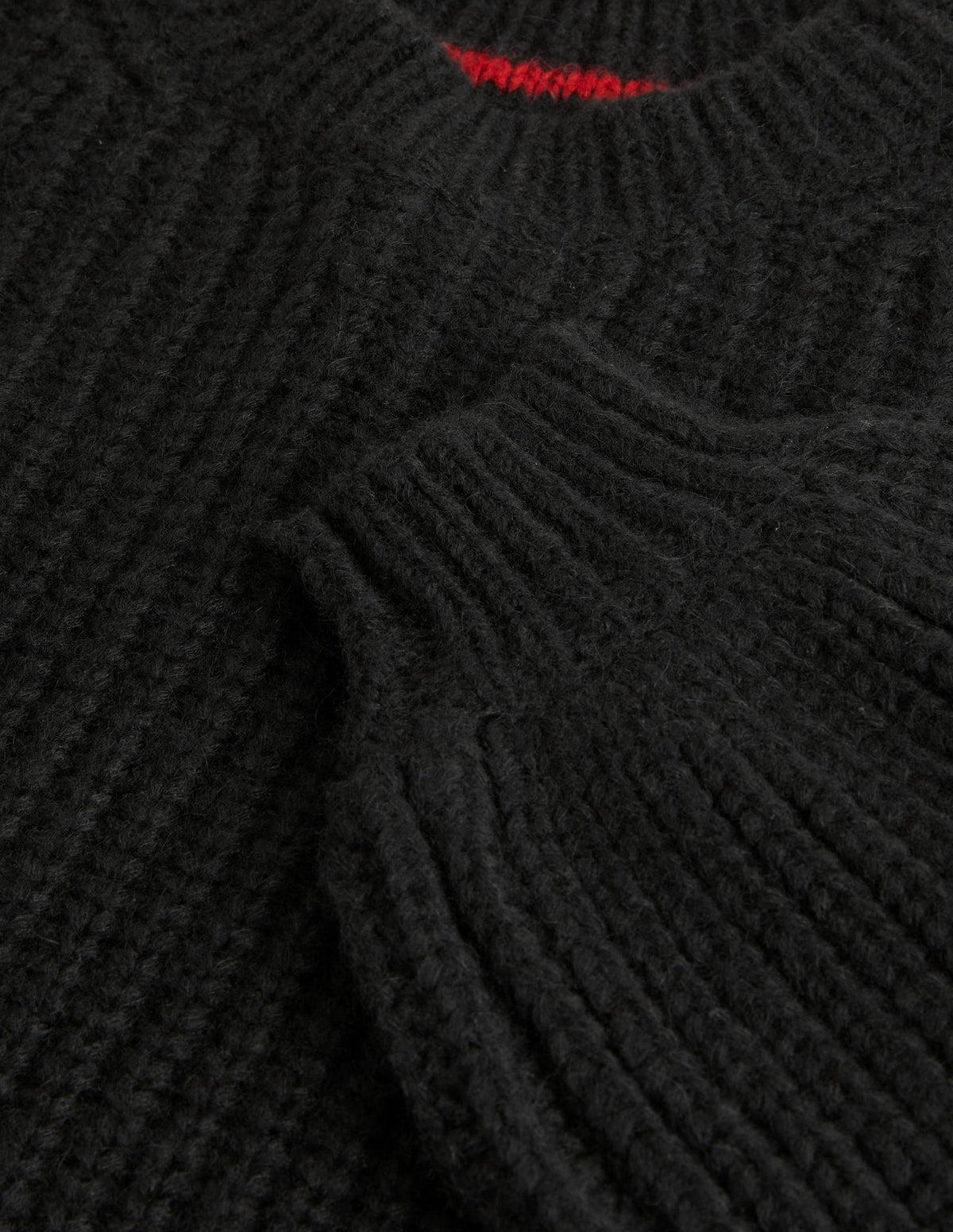 Chunky Ribbed Jumper-Black - Image 5