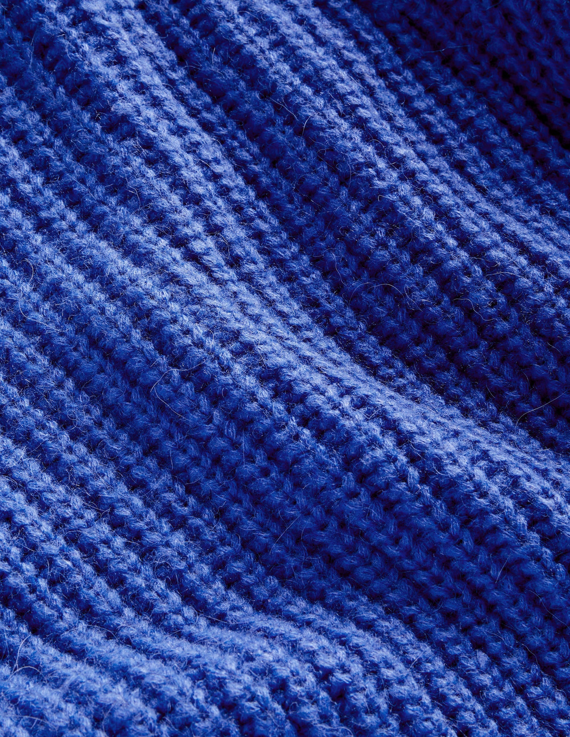 Chunky Ribbed Jumper-Cobalt Blue - Image 6