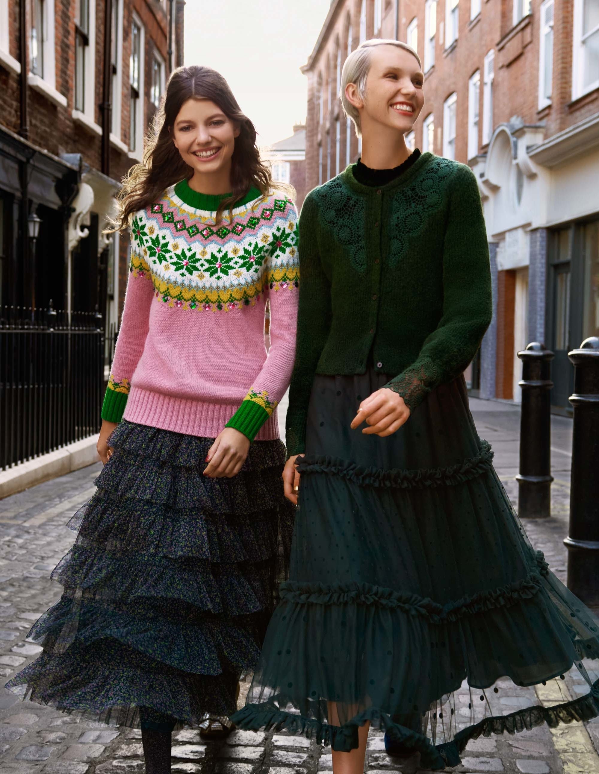 Embellished Fair Isle Jumper-Pink, Embellished Fair Isle - Image 6