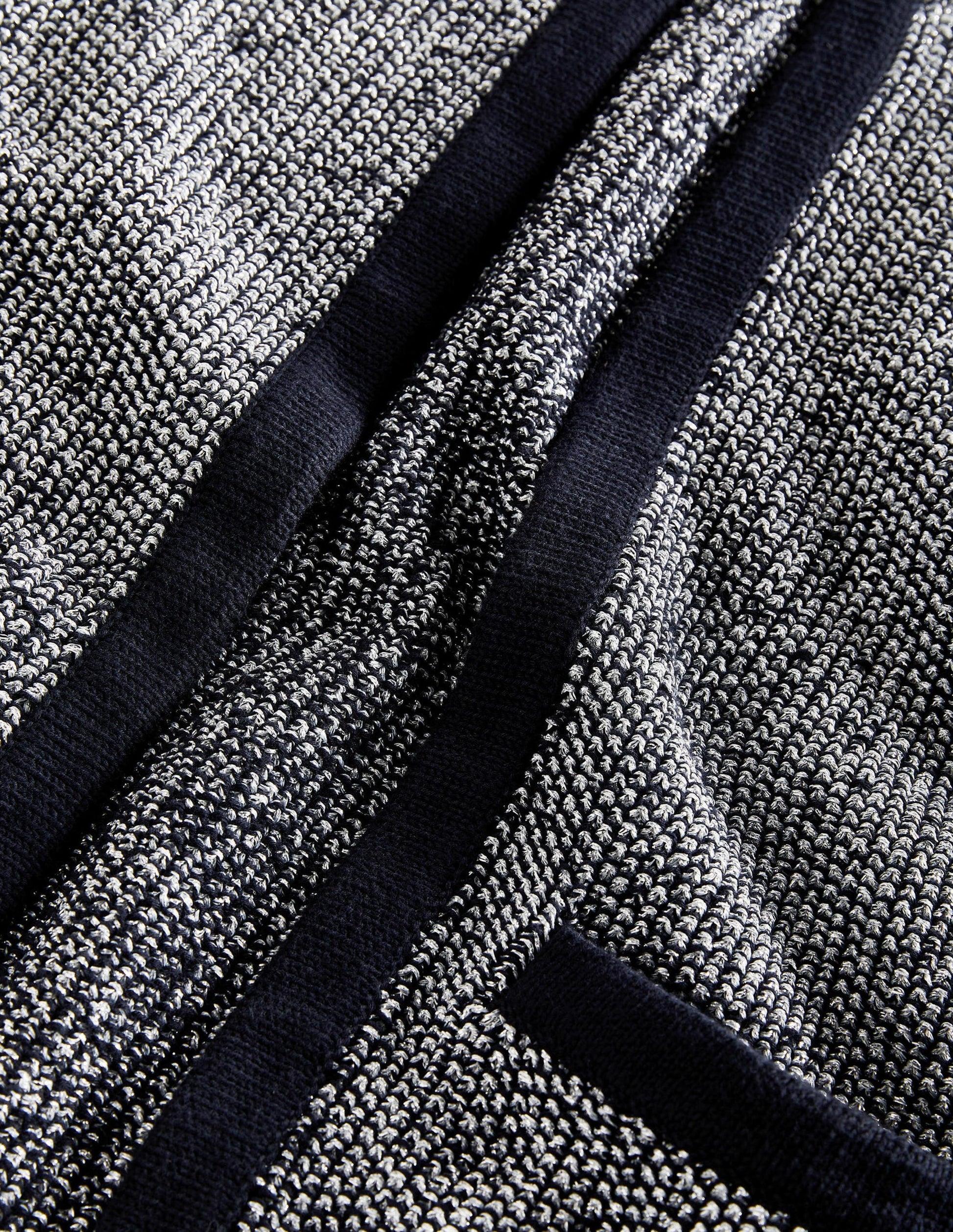 Stripe Trim Metallic Cardigan-Navy, Silver Metallic-7