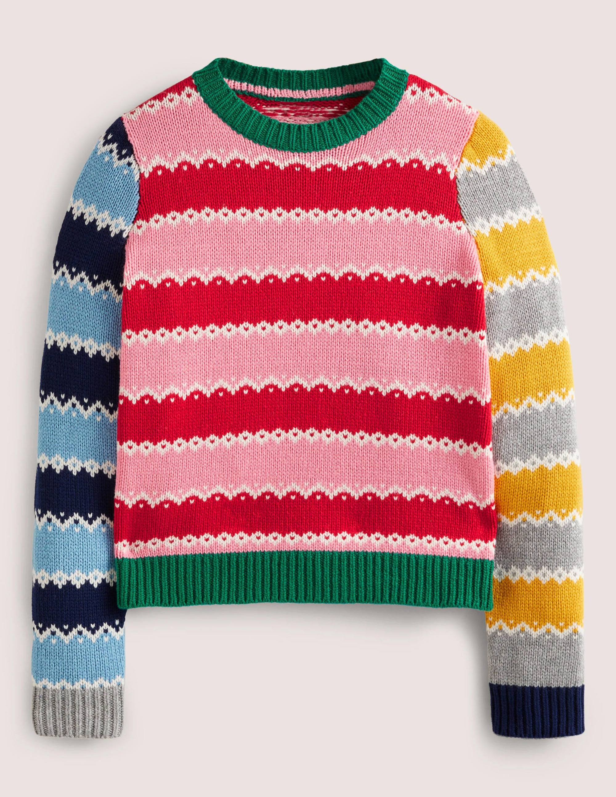 Chunky Christmas Jumper-Multi Stripe Hotchpotch - Image 6