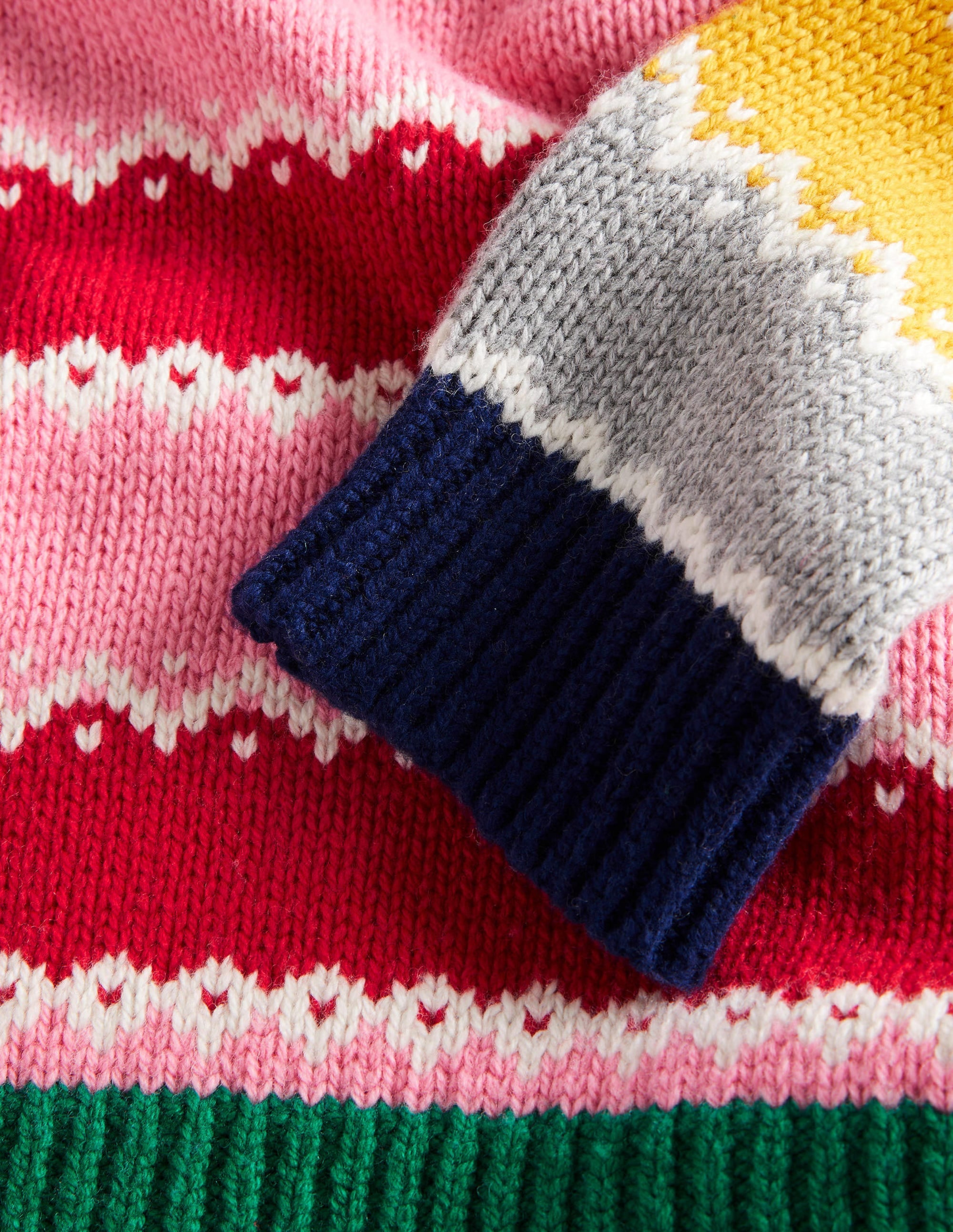 Chunky Christmas Jumper-Multi Stripe Hotchpotch - Image 7