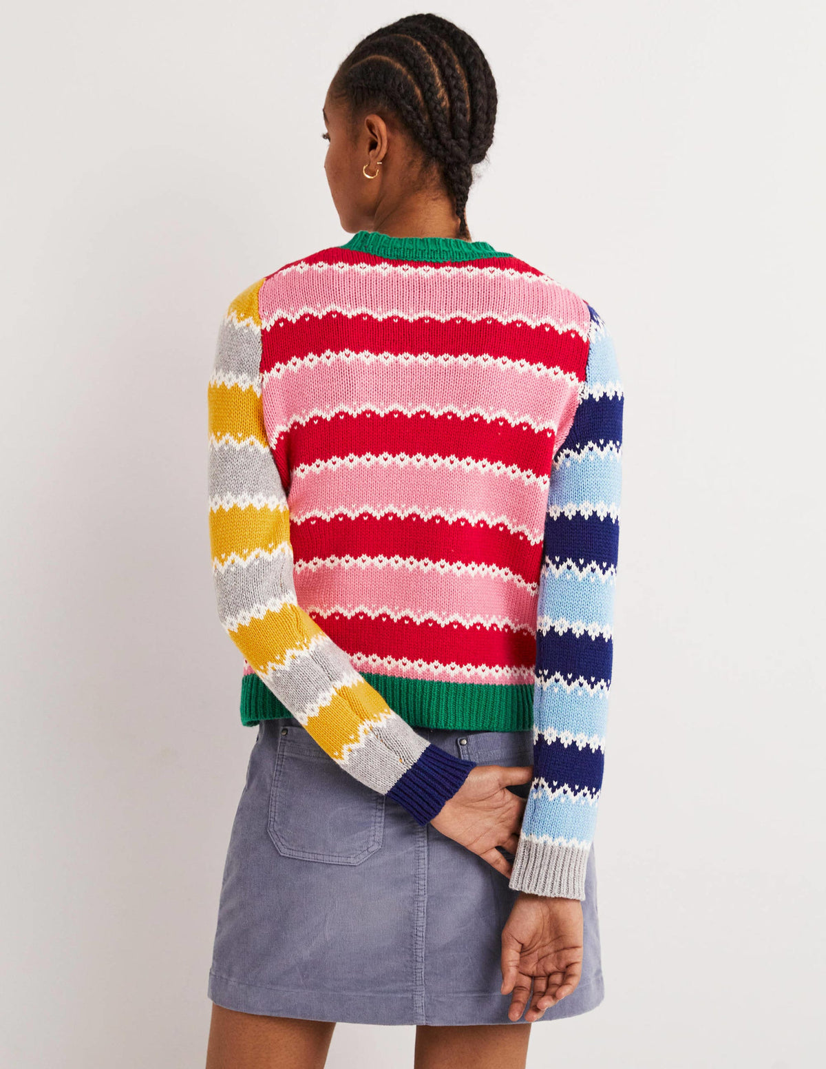 Chunky Christmas Jumper-Multi Stripe Hotchpotch-3