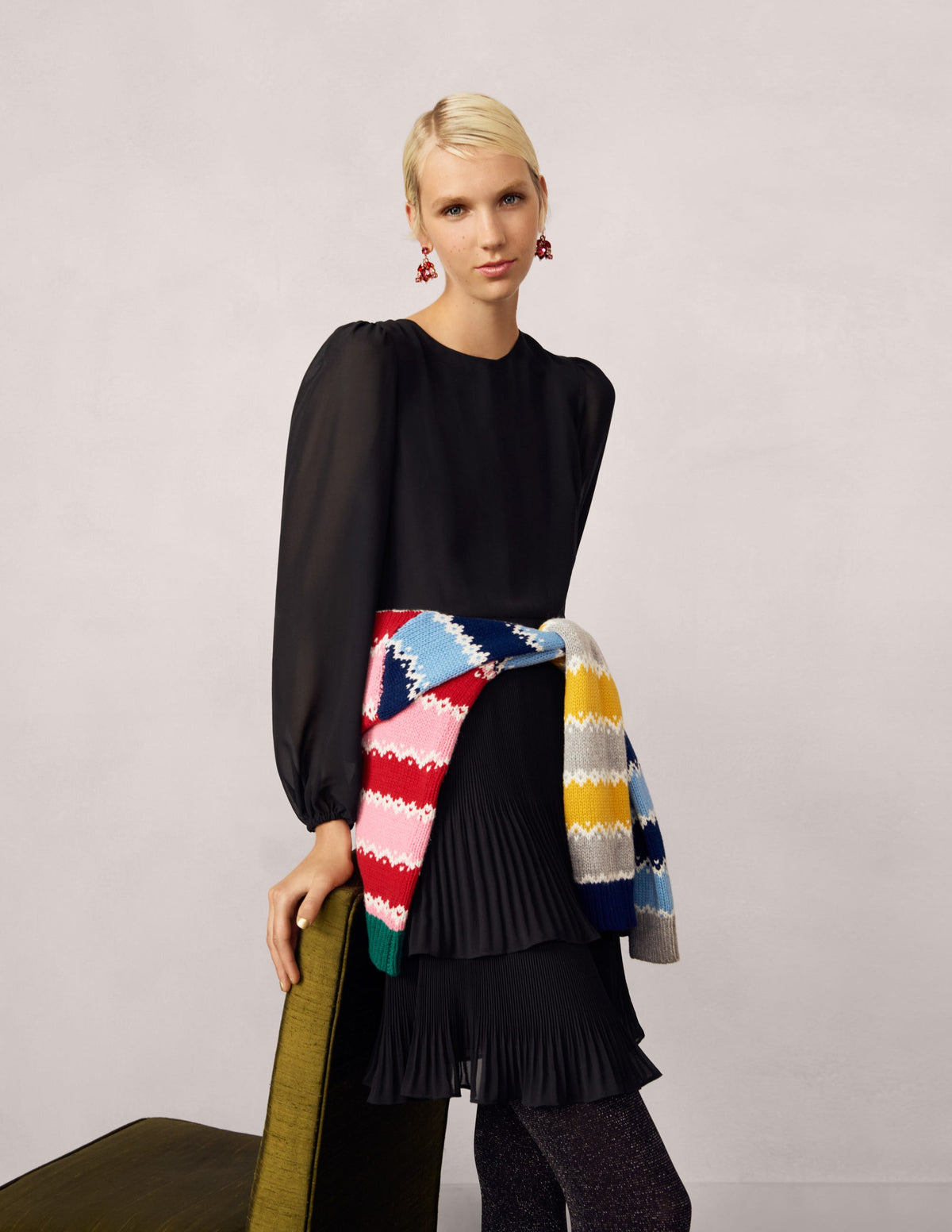 Chunky Christmas Jumper-Multi Stripe Hotchpotch-5