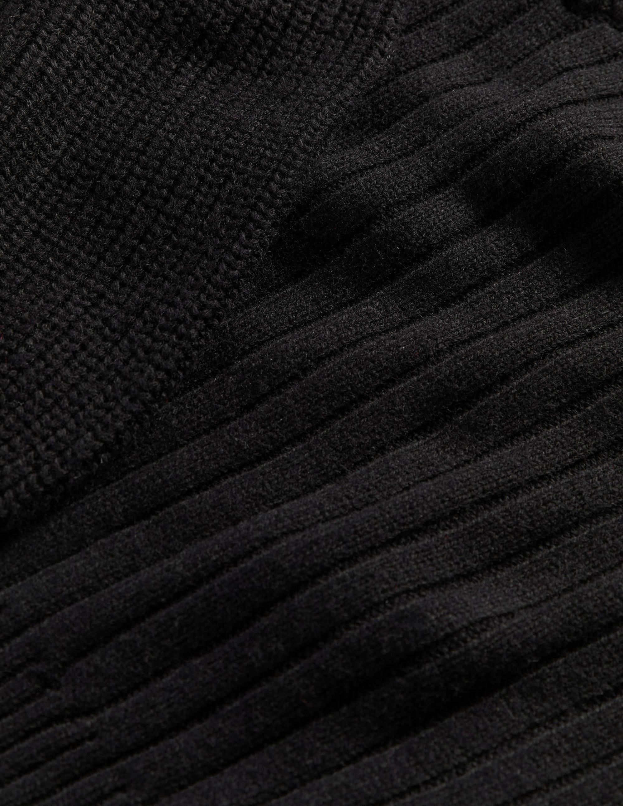 Sweetheart Neck Blouson Jumper-Black - Image 6