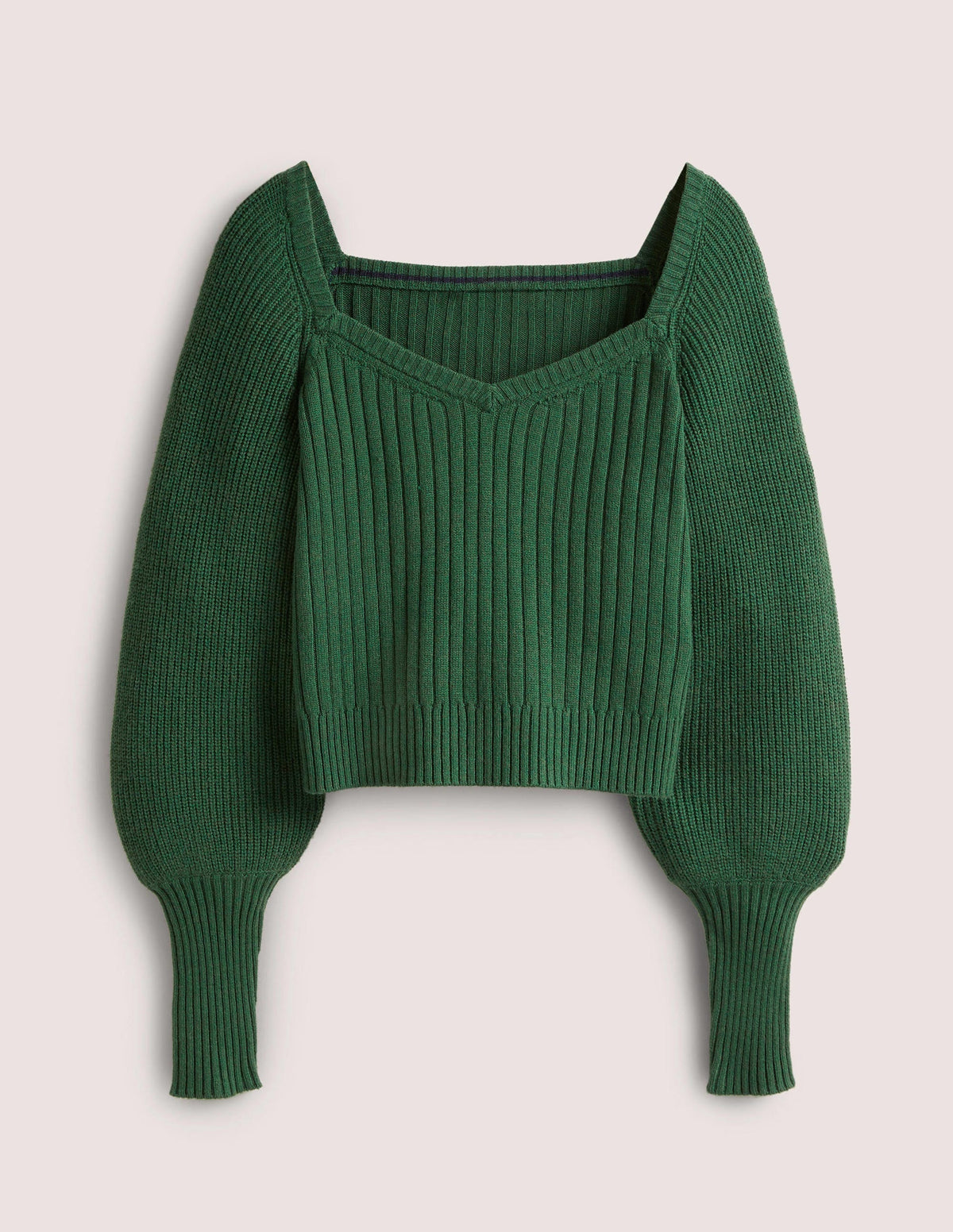 Sweetheart Neck Blouson Jumper-Hunter Green - Image 6