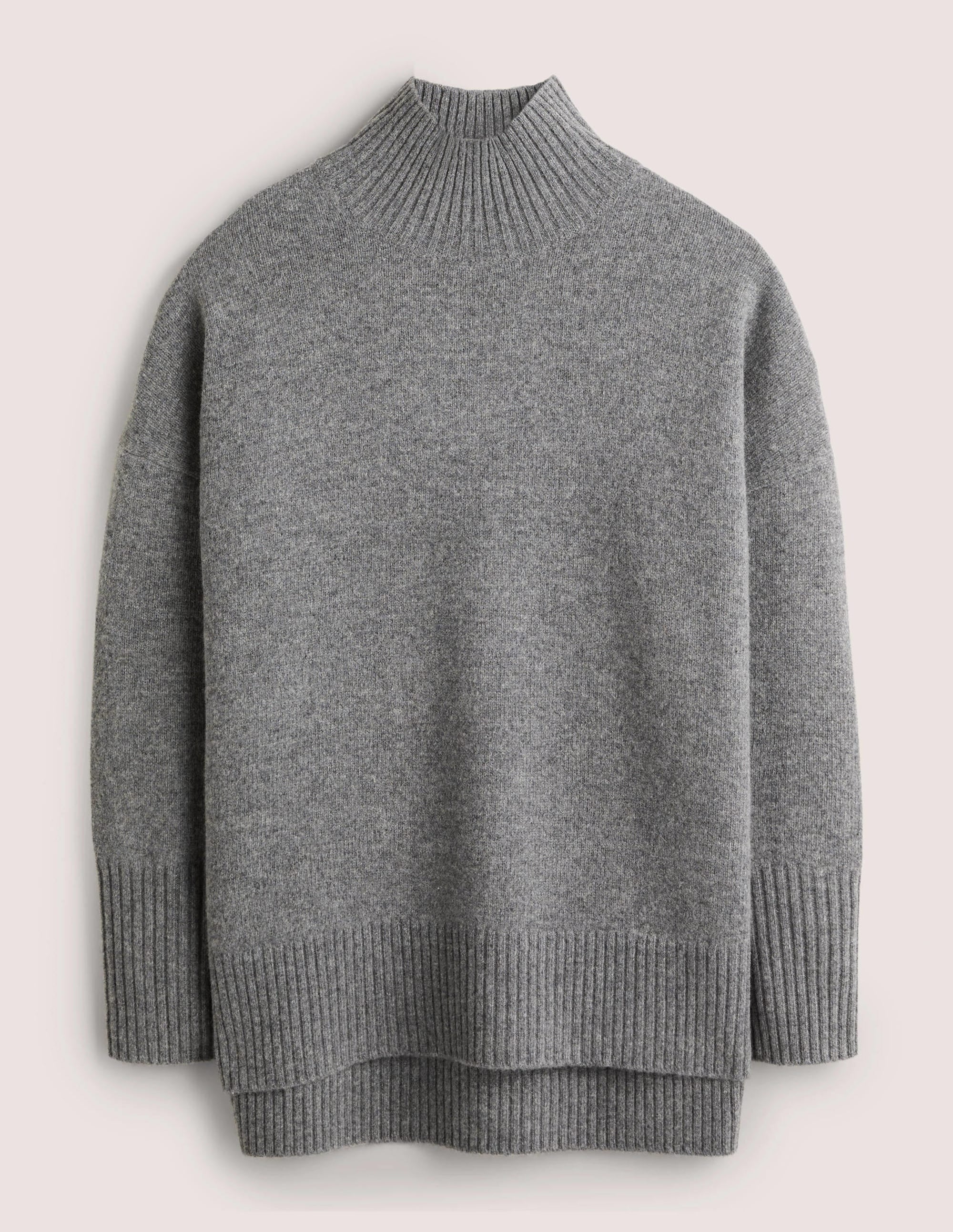 Jessica Oversized Jumper-Light Charcoal Melange - Image 6