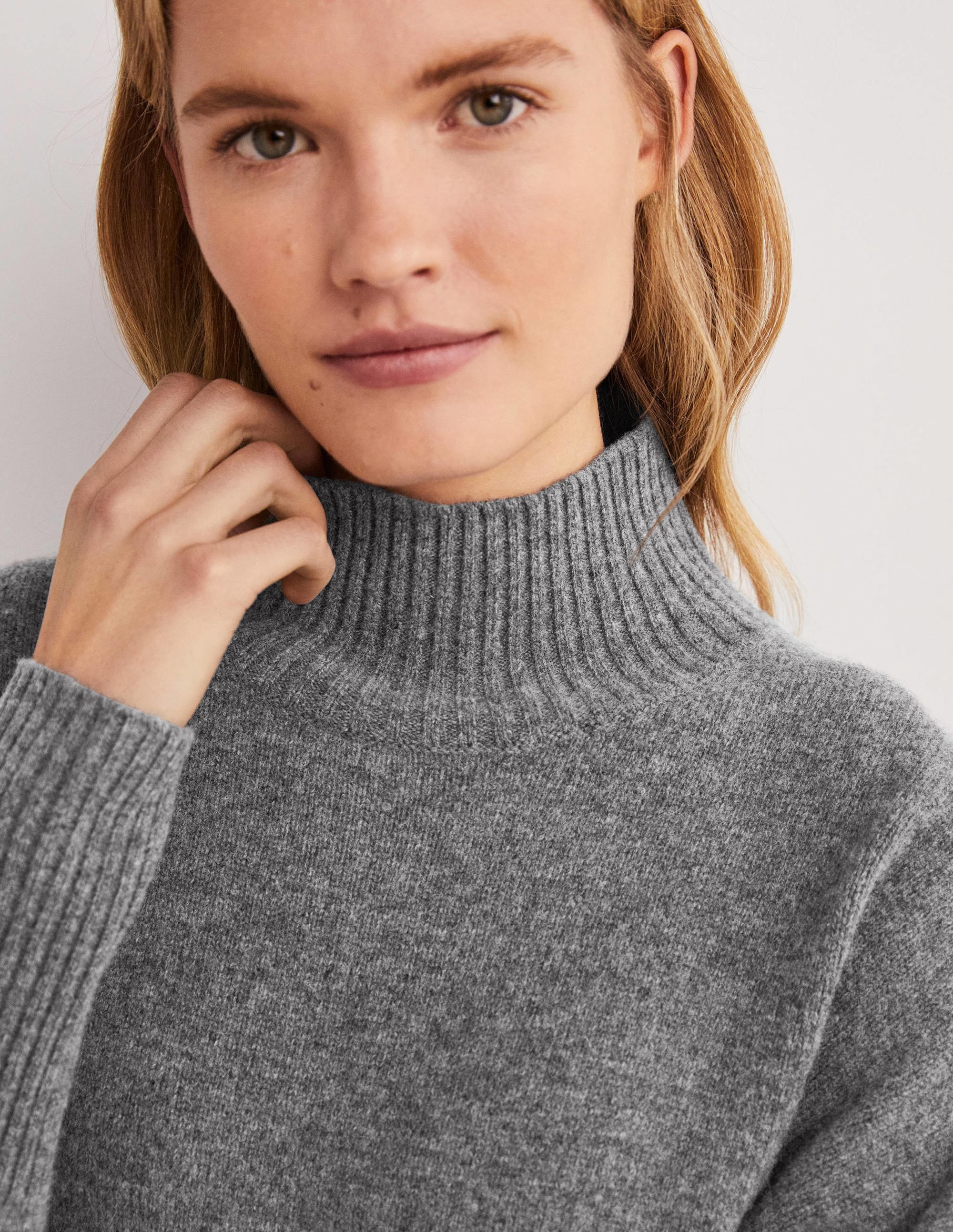 Jessica Oversized Jumper-Light Charcoal Melange - Image 2