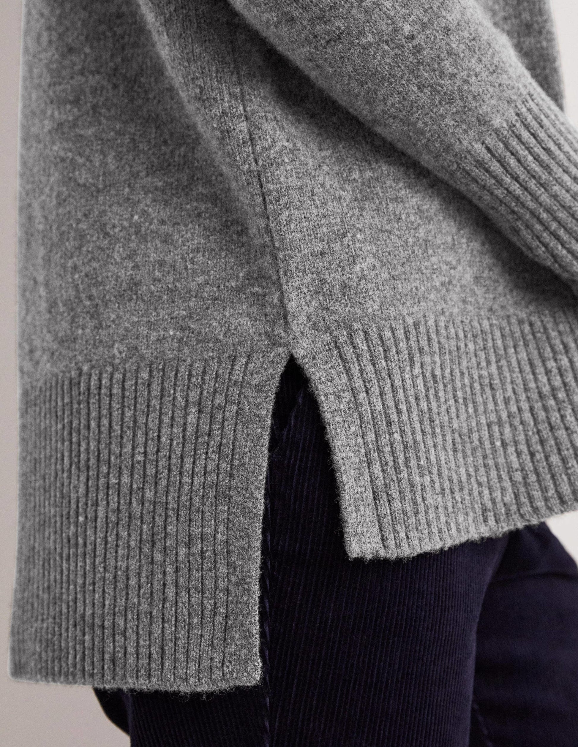 Jessica Oversized Jumper-Light Charcoal Melange-4
