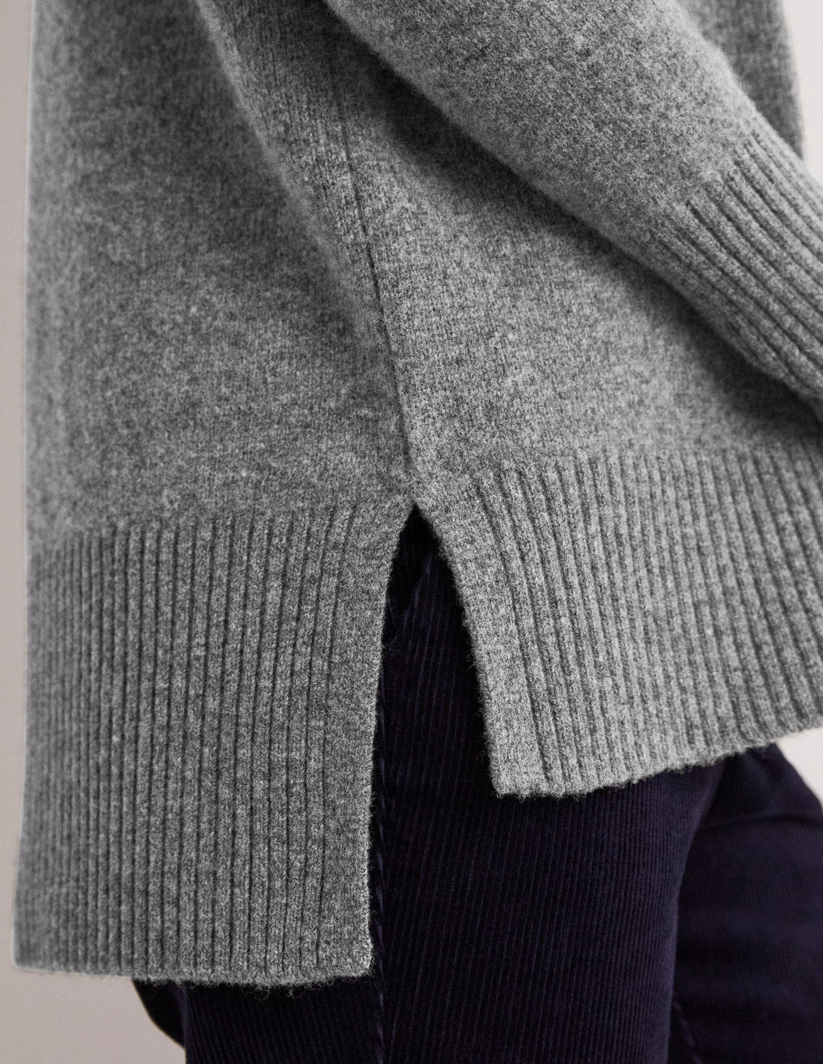 Jessica Oversized Jumper-Light Charcoal Melange - Image 4