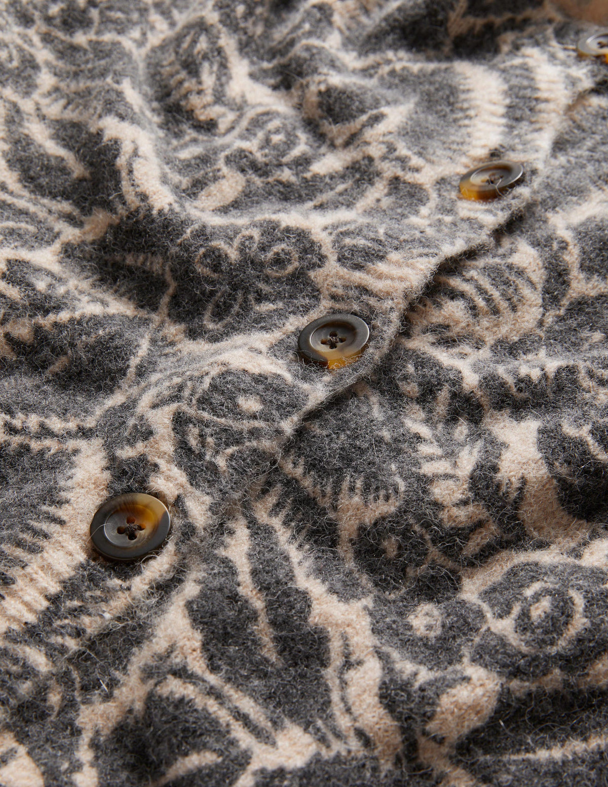 Printed Fluffy Cardigan-Chinchilla, Black Garden-6
