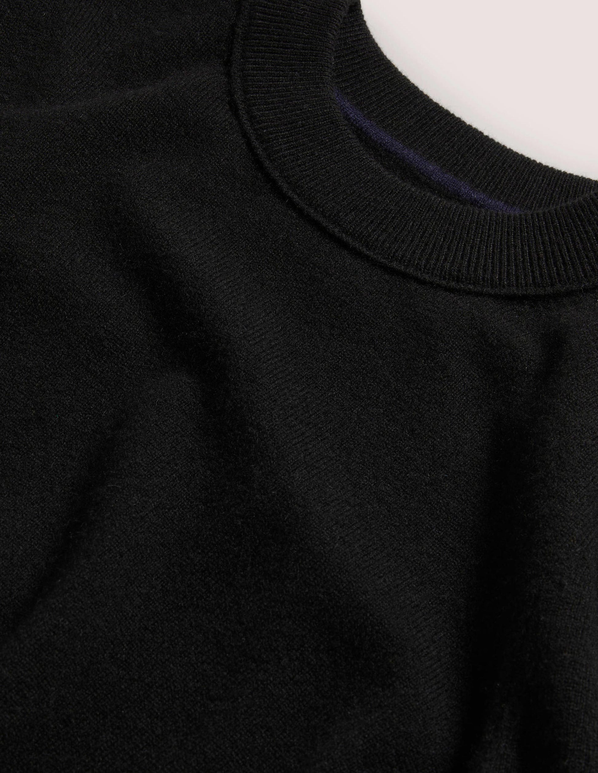 Cashmere Puff Shoulder Jumper-Black-7