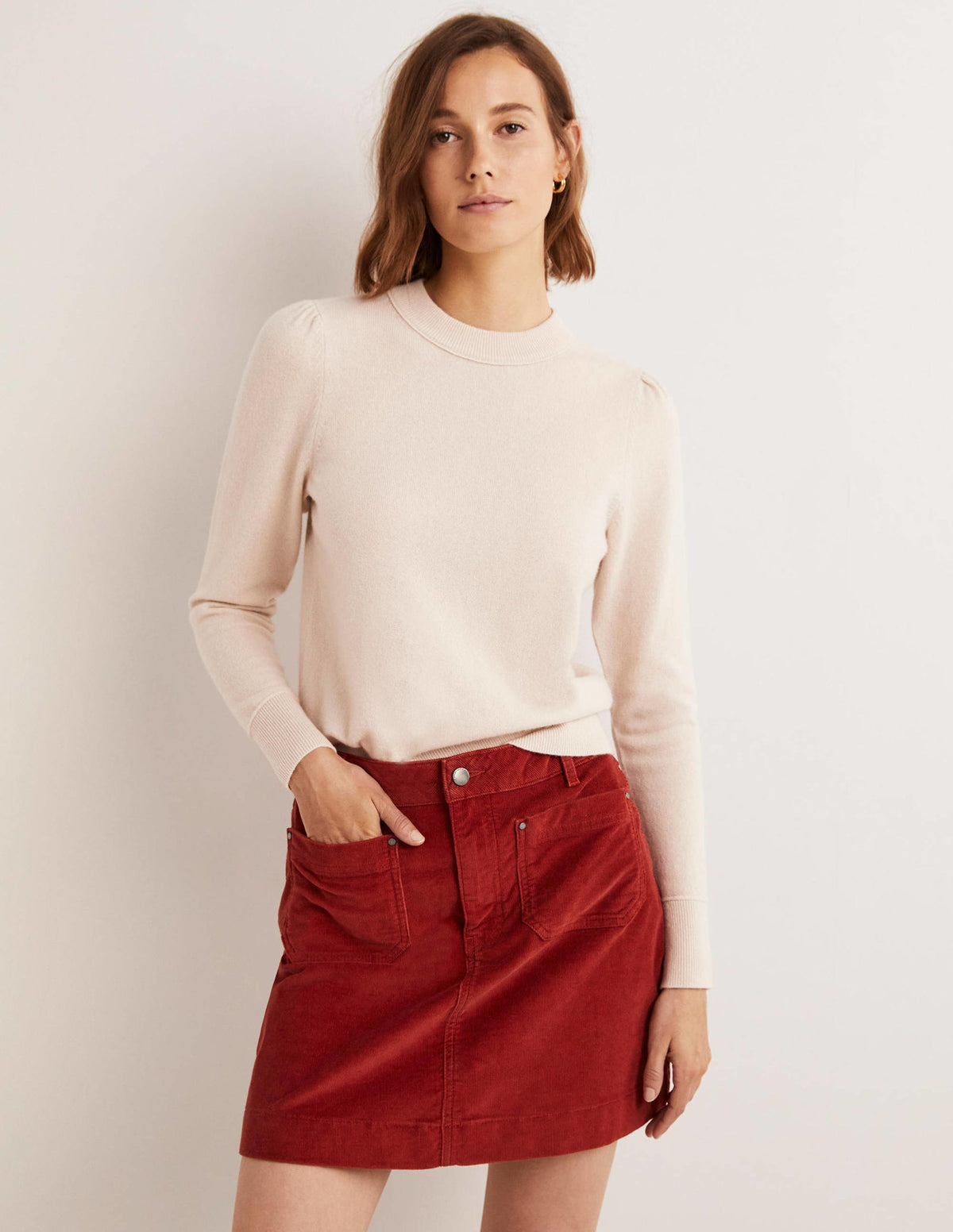 Cashmere Puff Shoulder Jumper-Rope-1
