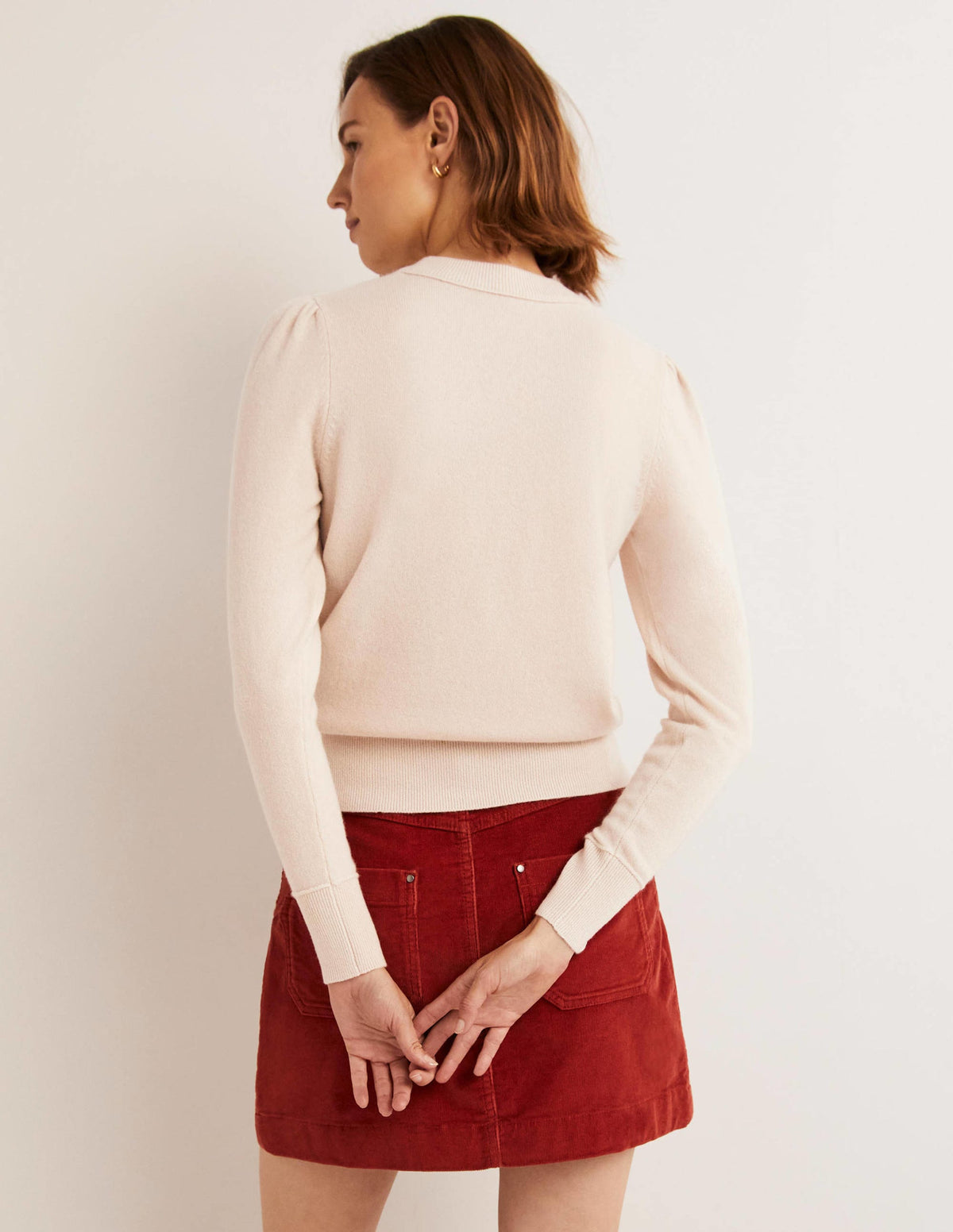 Cashmere Puff Shoulder Jumper-Rope - Image 3