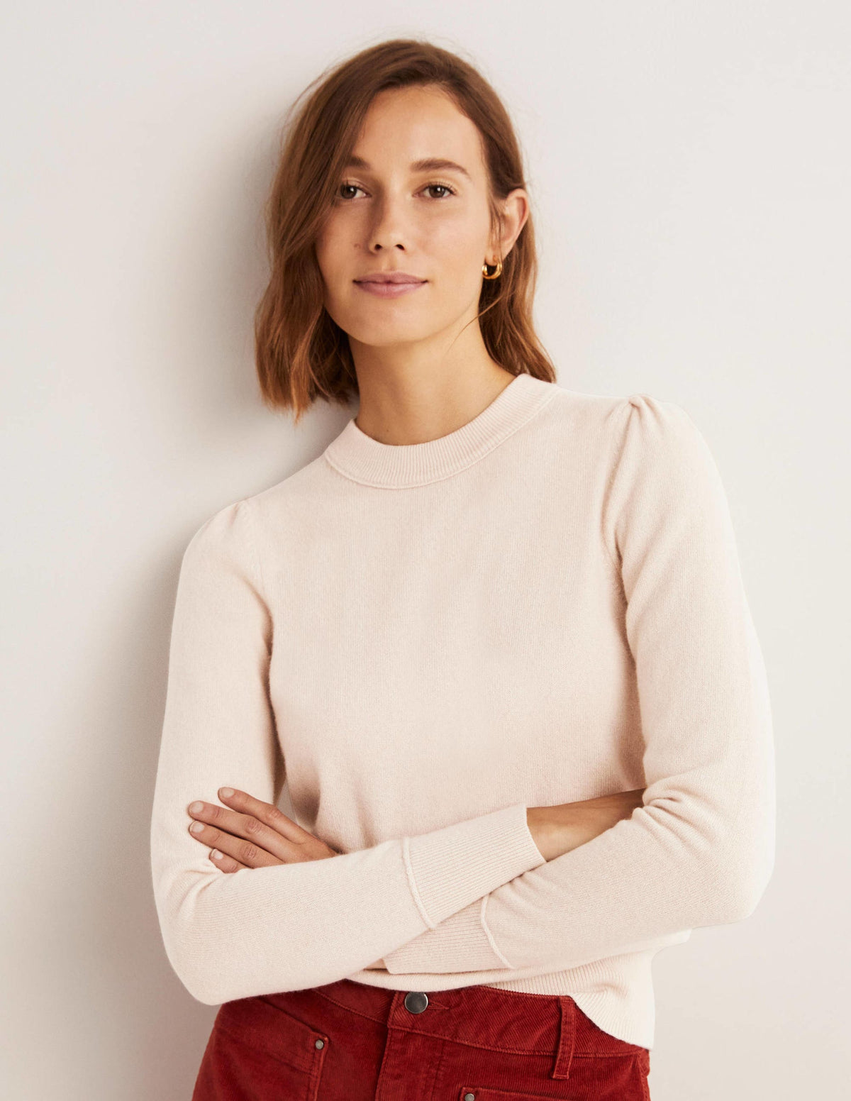 Cashmere Puff Shoulder Jumper-Rope - Image 4