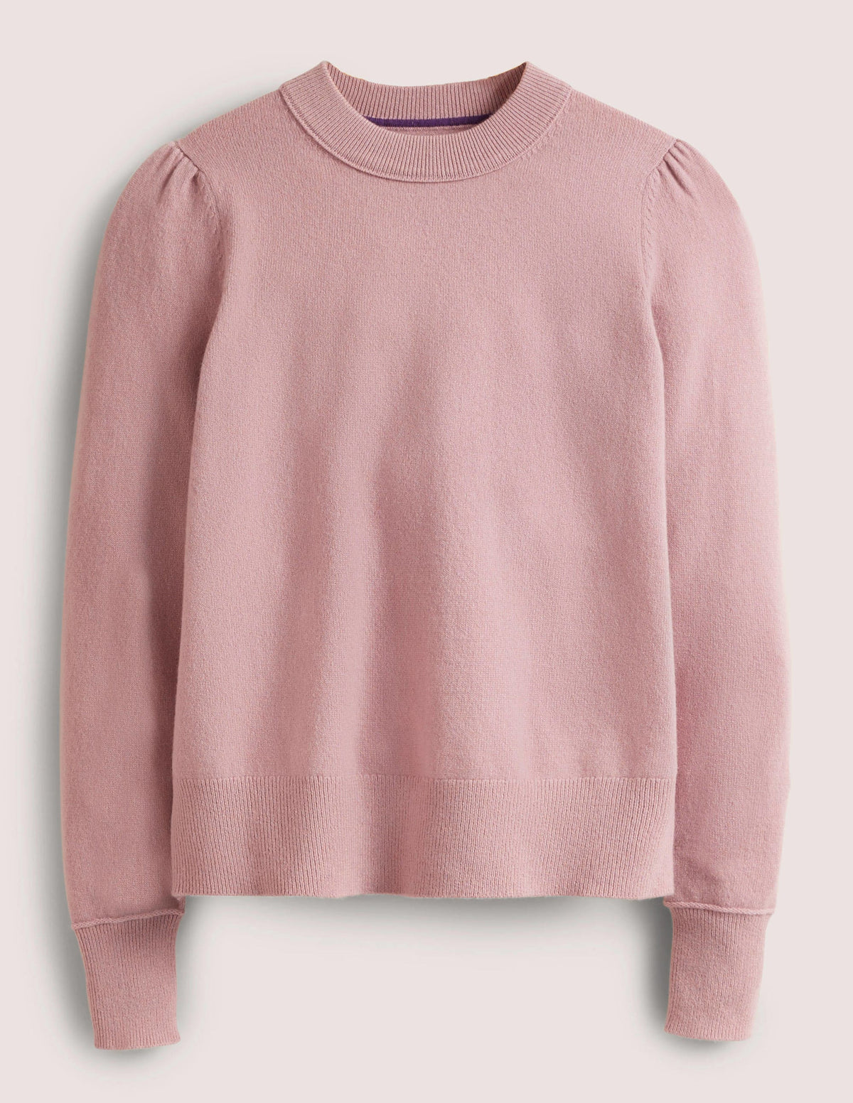 Cashmere Puff Shoulder Jumper-Violet Purple - Image 4