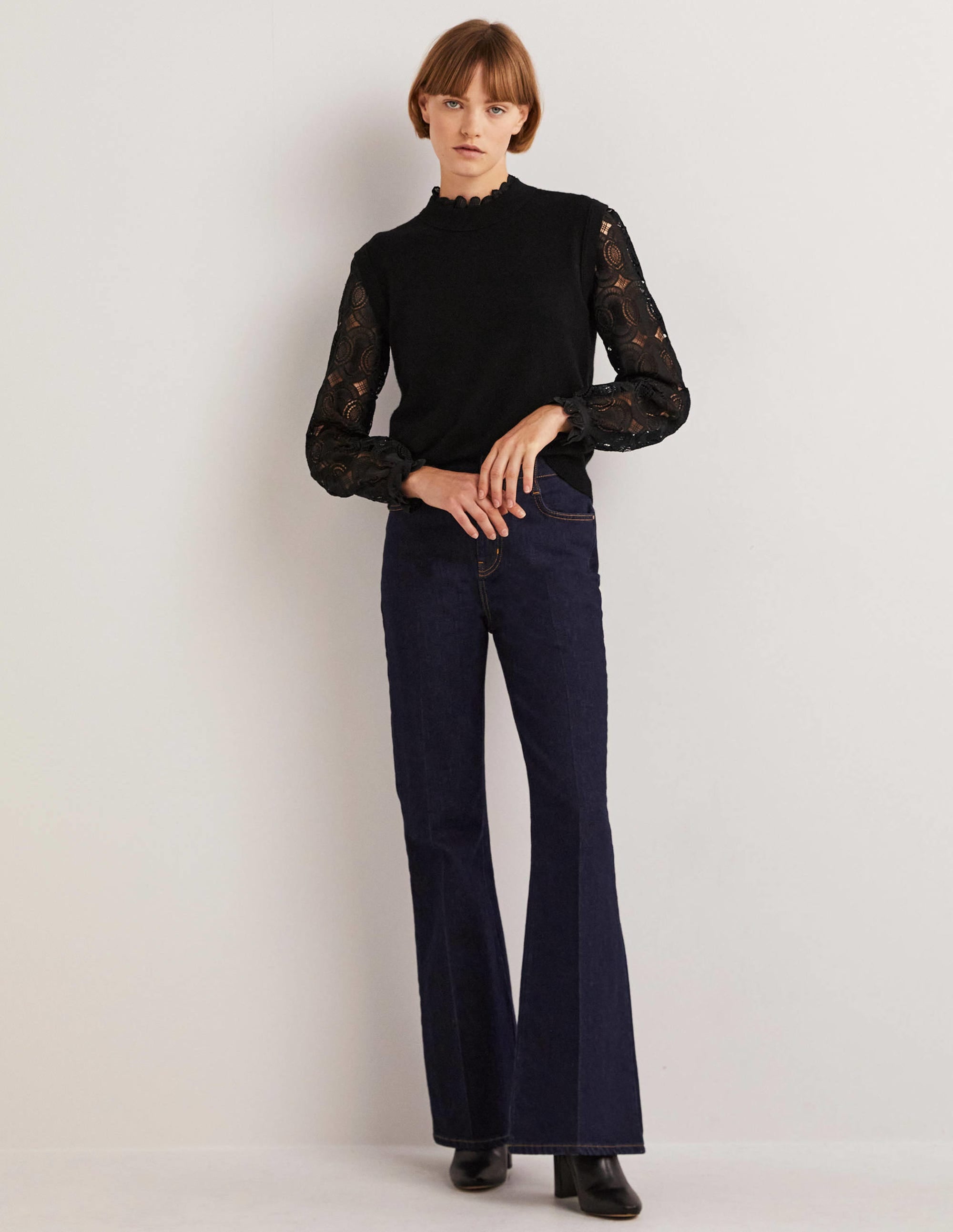 Cashmere Crew Neck Tank-Black - Image 4