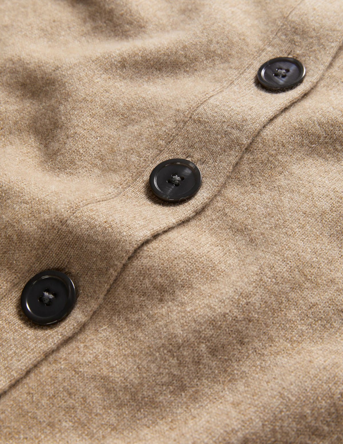 Cashmere Crew Neck Cardigan-Camel Melange-6