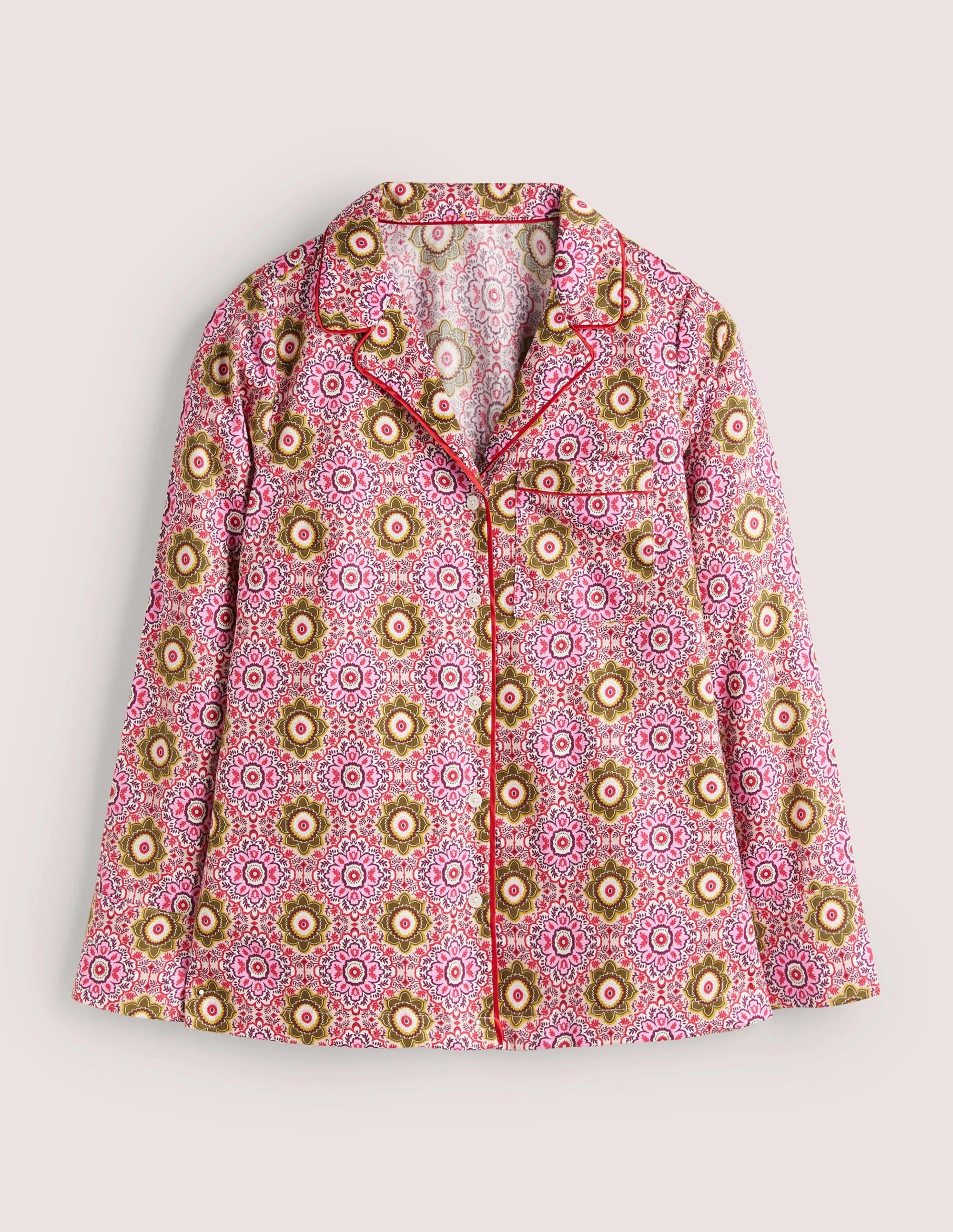 Easy Cotton Sleep Shirt-Milkshake, Paradise Garden - Image 5