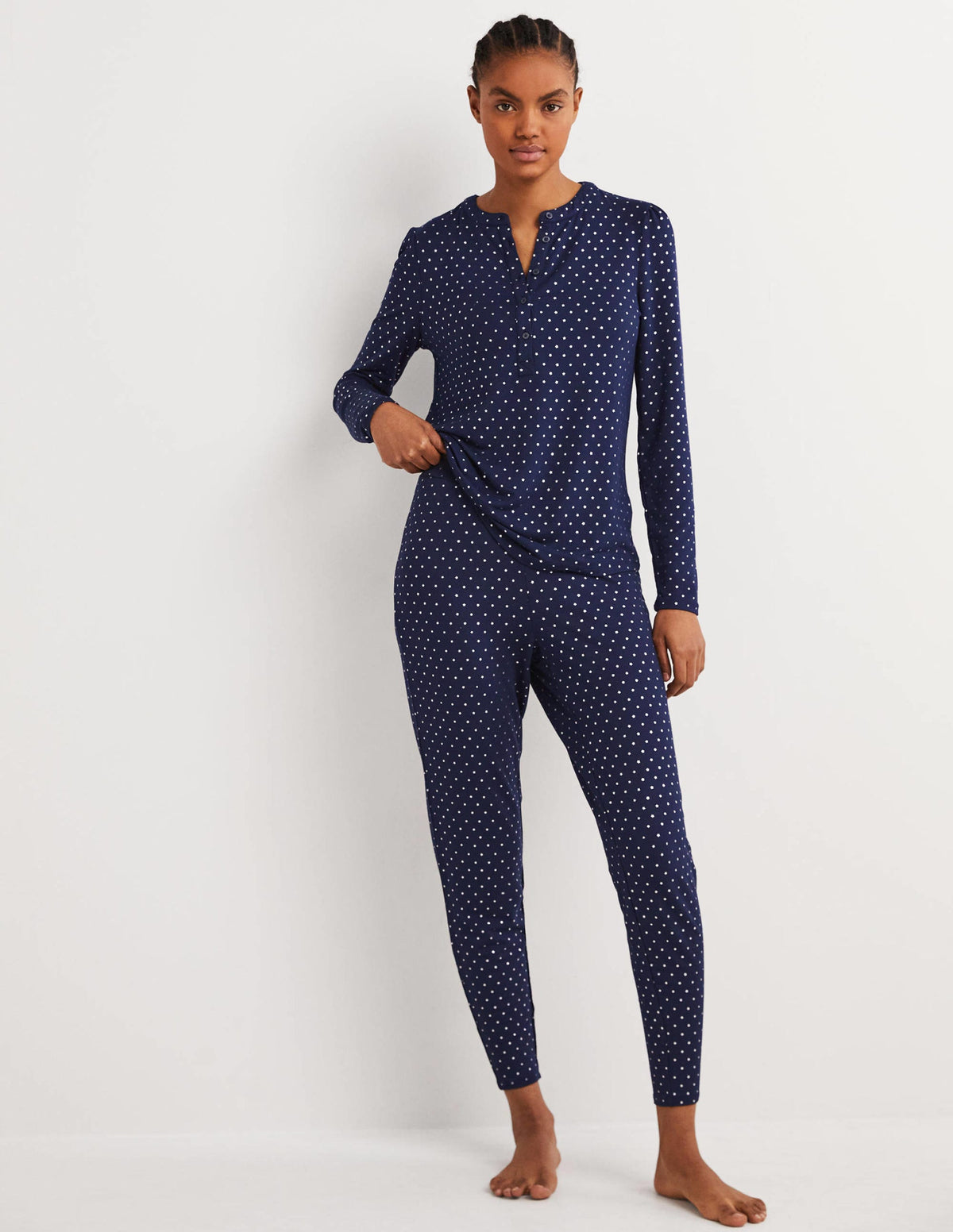 Jersey Bottoms-French Navy, Silver Star-1