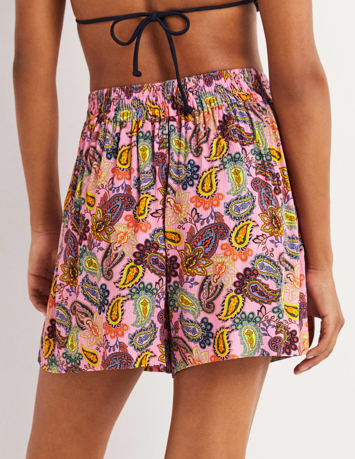 Grace Crinkle Shorts-Cherry Blossom, Paisley Charm-3