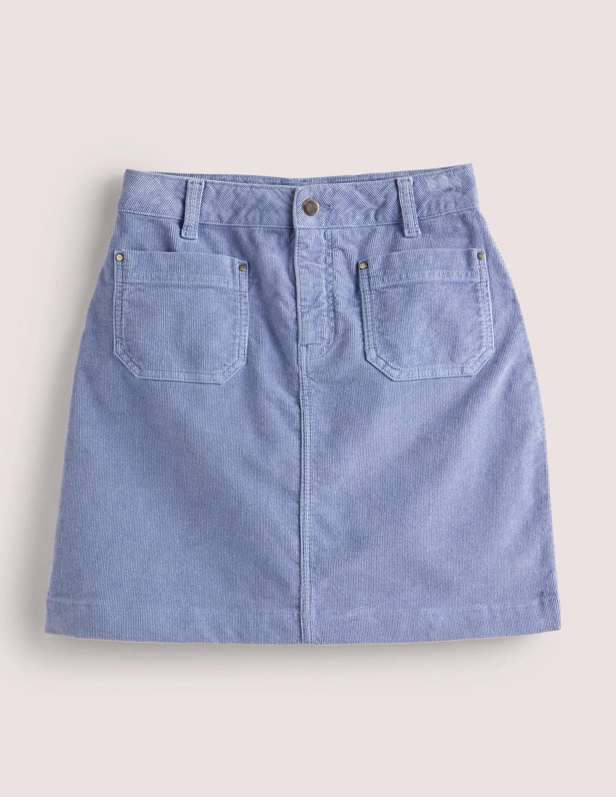 Corduroy Mini Skirt-Mid Blue - Image 5