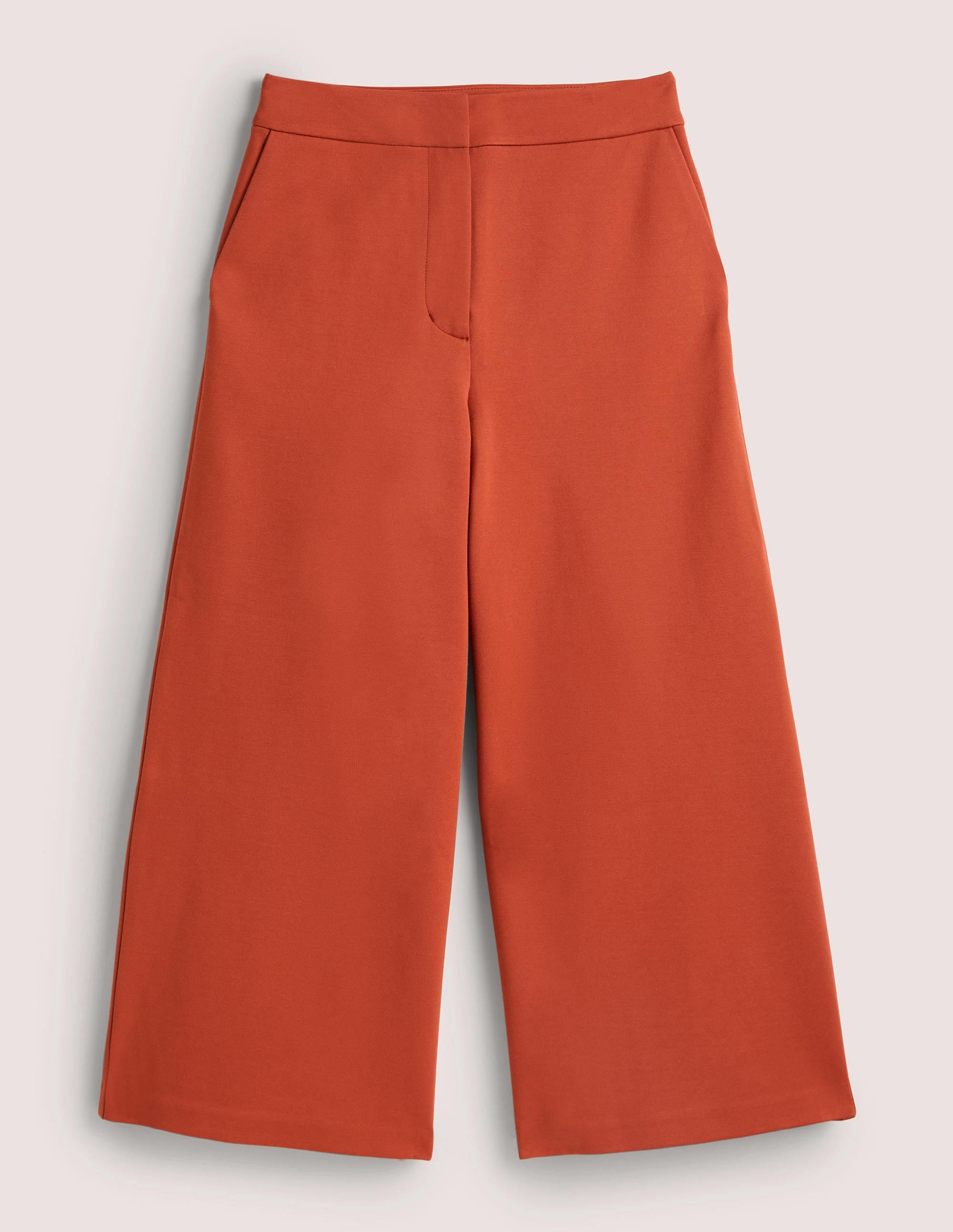 Jersey Wide Leg Culottes-Chilli Oil - Image 5